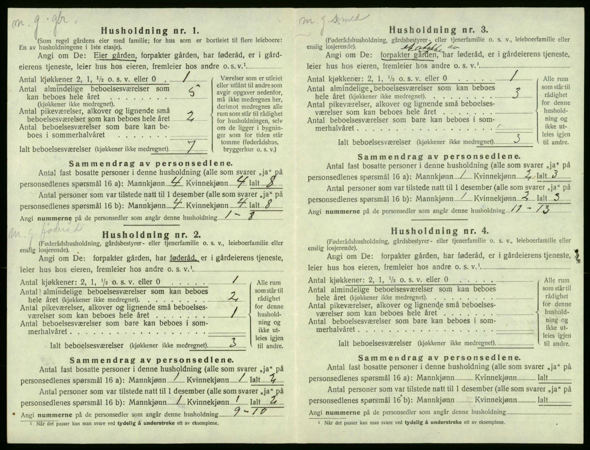 SAB, 1920 census for Stord, 1920, p. 103