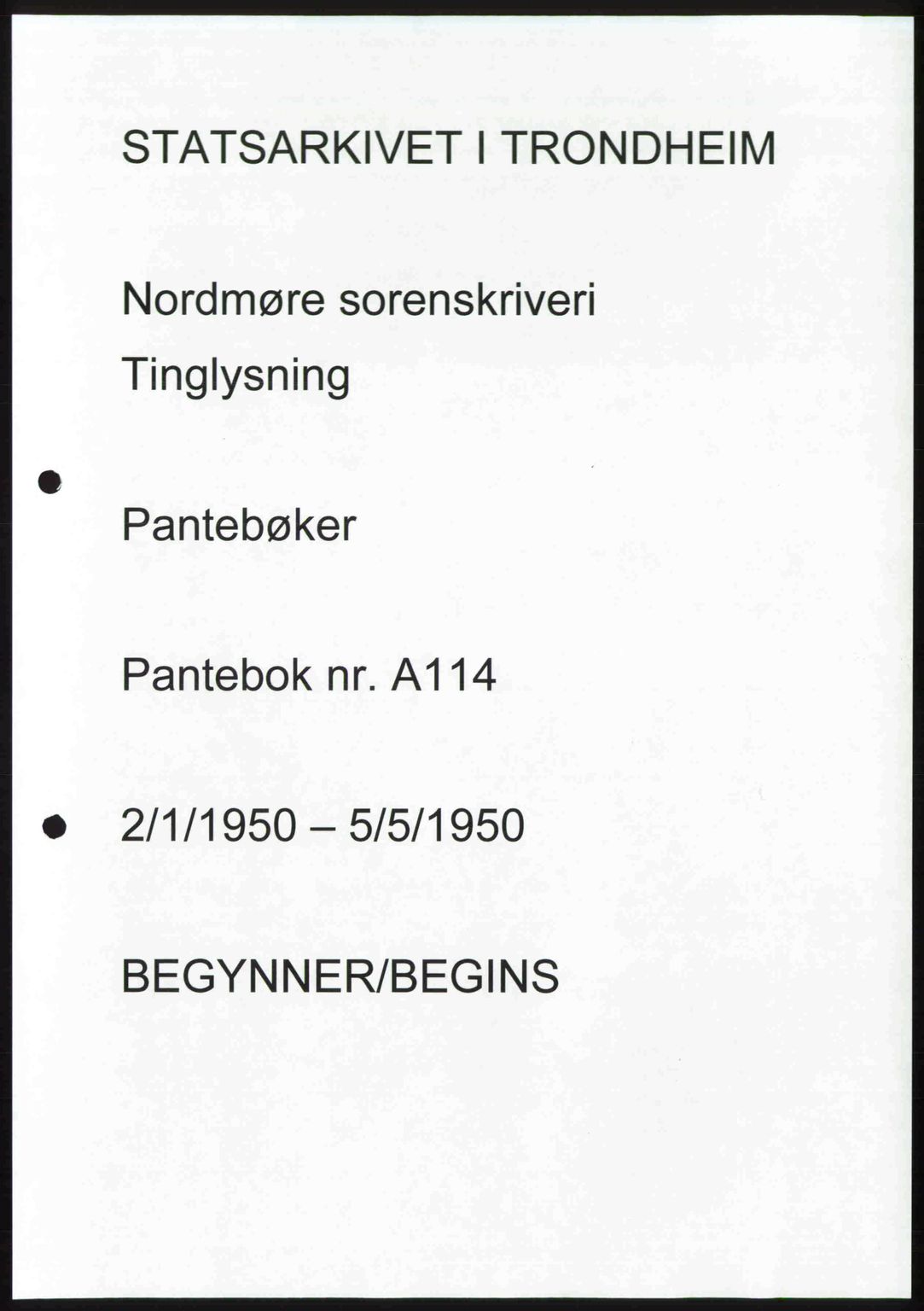 Nordmøre sorenskriveri, AV/SAT-A-4132/1/2/2Ca: Mortgage book no. A114, 1950-1950