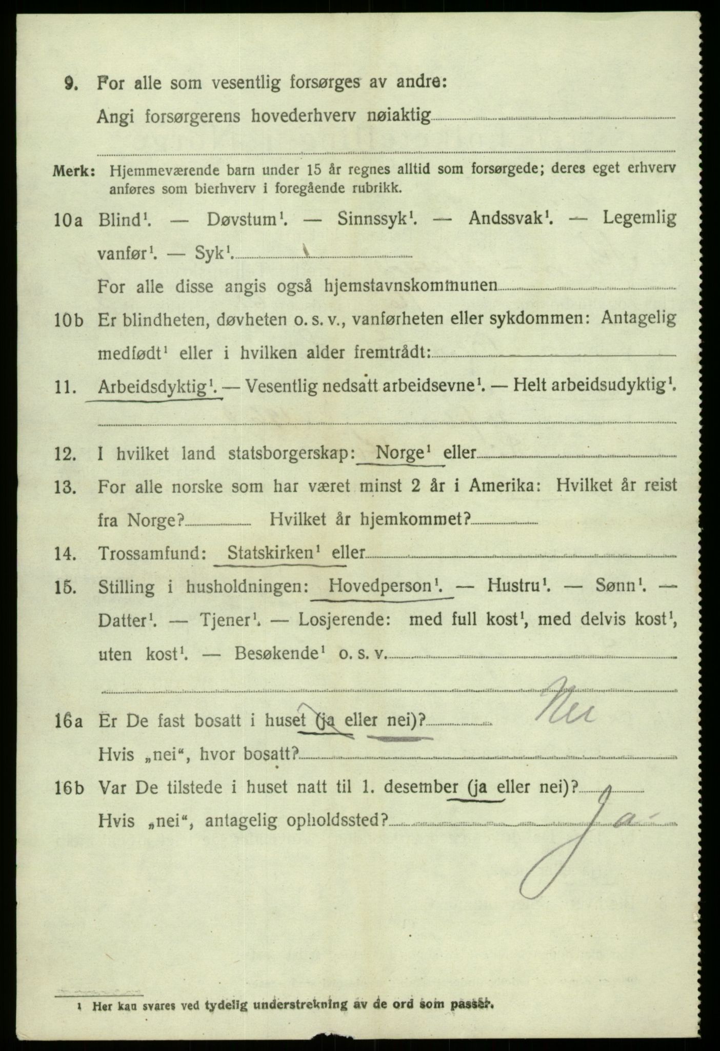 SAB, 1920 census for Kvam, 1920, p. 8168