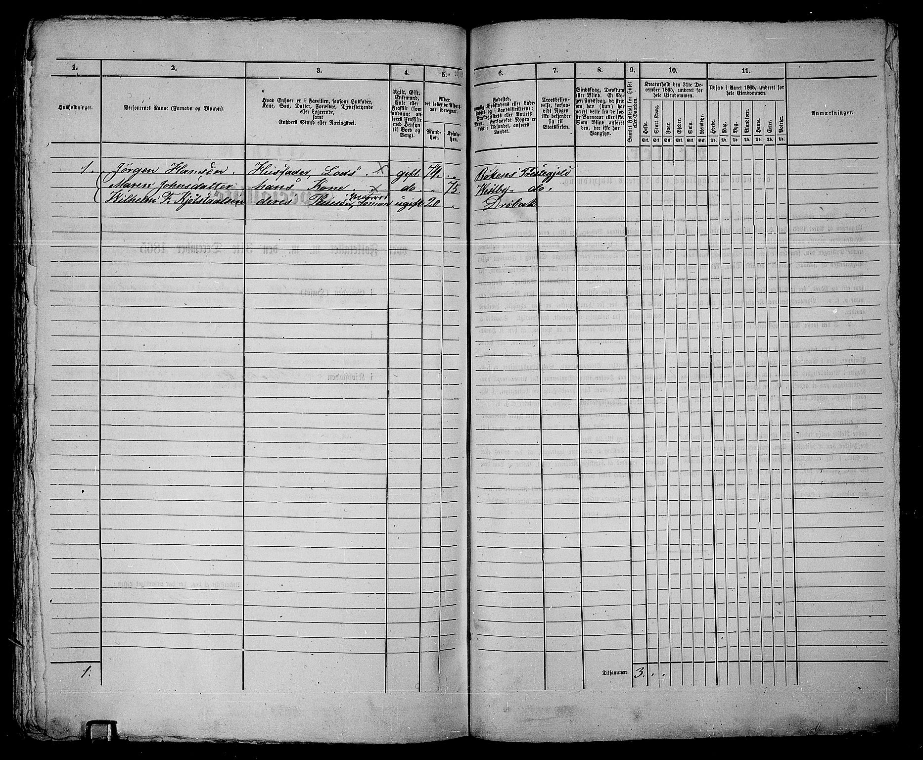 RA, 1865 census for Drøbak/Drøbak, 1865, p. 442