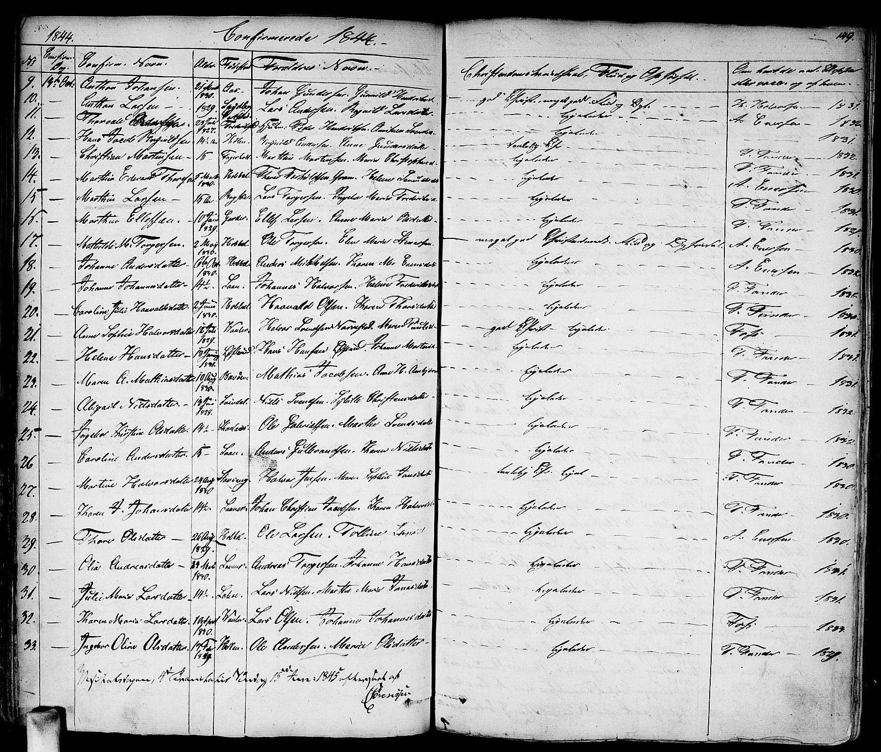 Vestby prestekontor Kirkebøker, AV/SAO-A-10893/F/Fa/L0006: Parish register (official) no. I 6, 1827-1849, p. 149