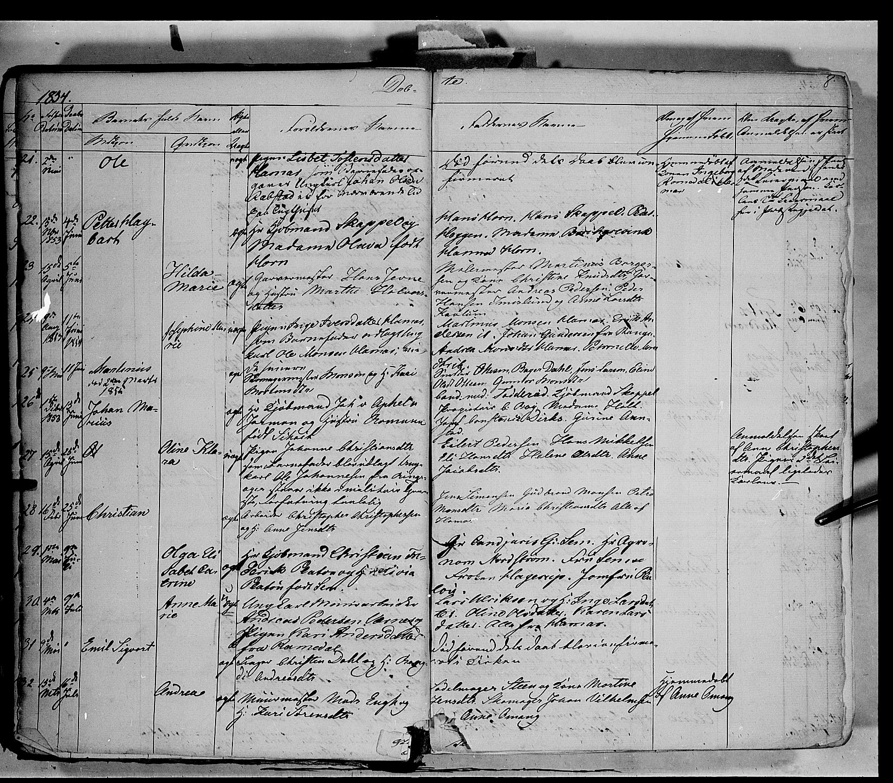 Vang prestekontor, Hedmark, AV/SAH-PREST-008/H/Ha/Haa/L0011: Parish register (official) no. 11, 1852-1877, p. 8