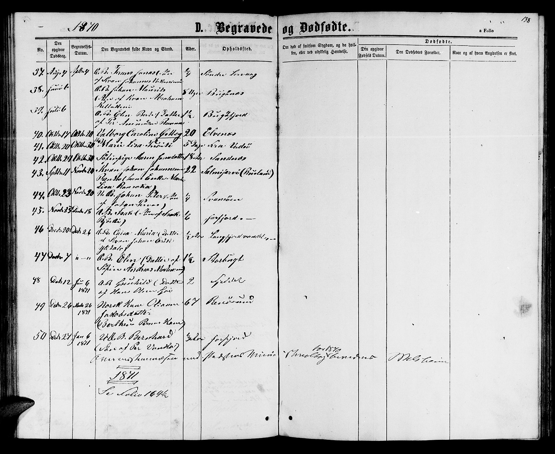 Sør-Varanger sokneprestkontor, SATØ/S-1331/H/Hb/L0001klokker: Parish register (copy) no. 1, 1863-1872, p. 138