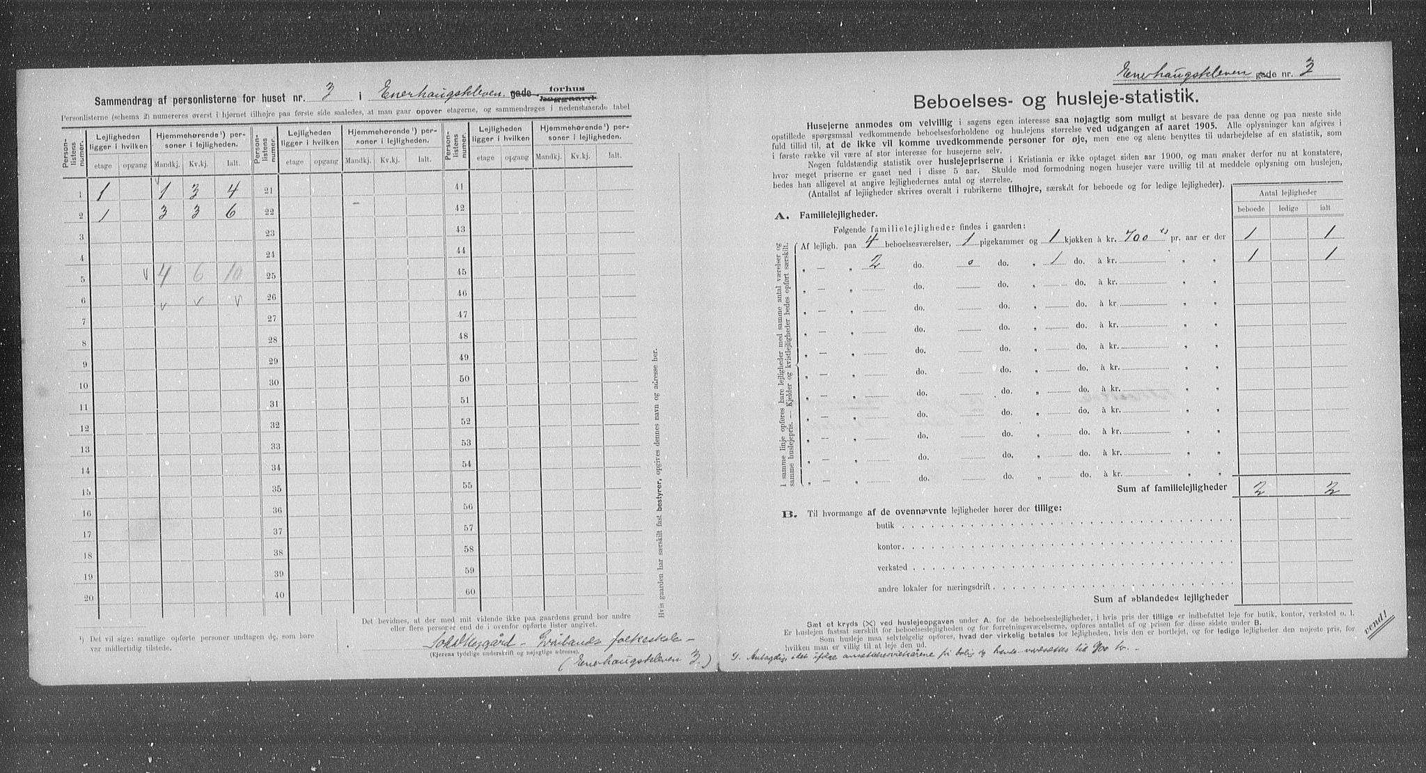 OBA, Municipal Census 1905 for Kristiania, 1905, p. 10967