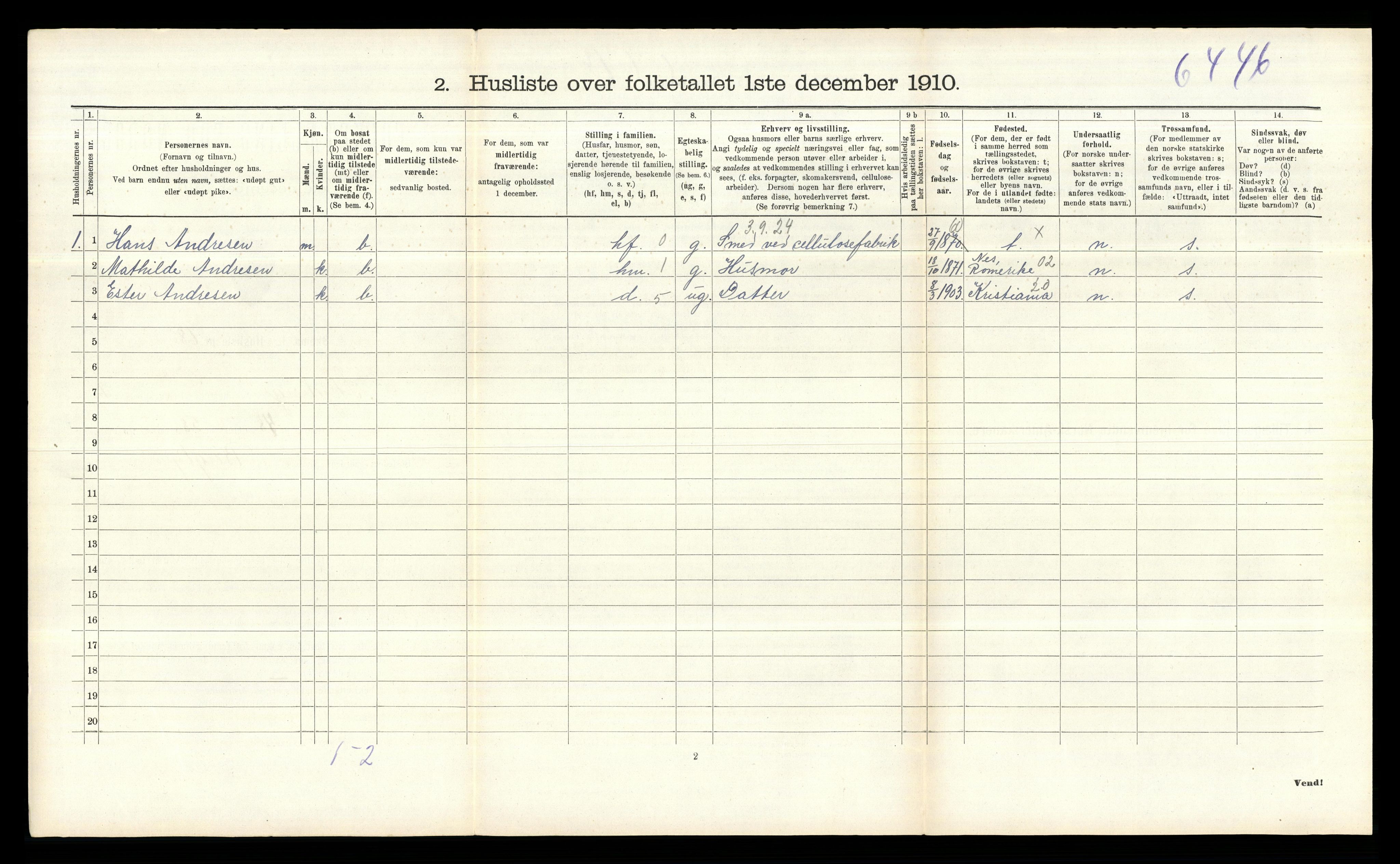 RA, 1910 census for Skjeberg, 1910, p. 361