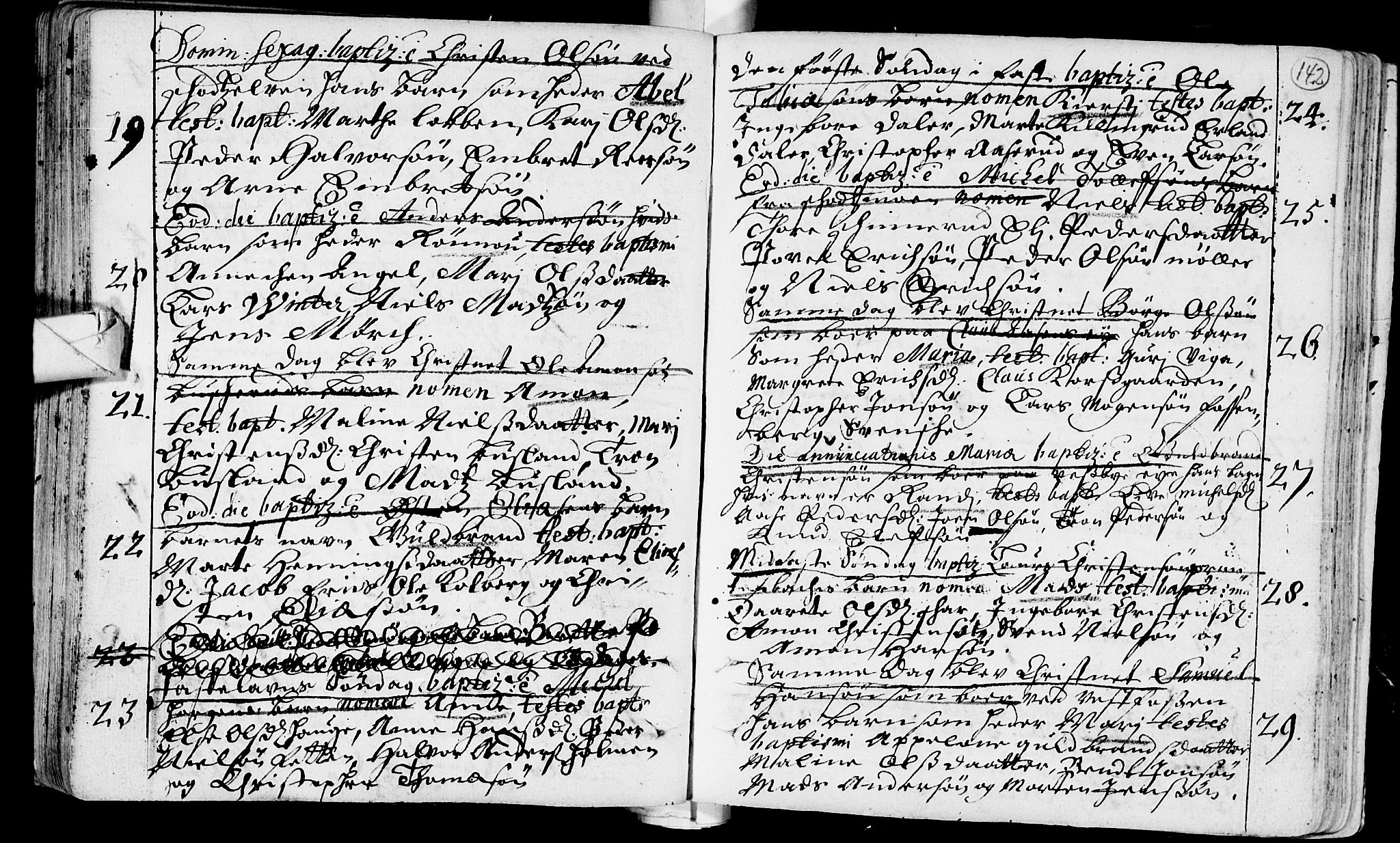 Eiker kirkebøker, AV/SAKO-A-4/F/Fa/L0002: Parish register (official) no. I 2, 1705-1724, p. 142