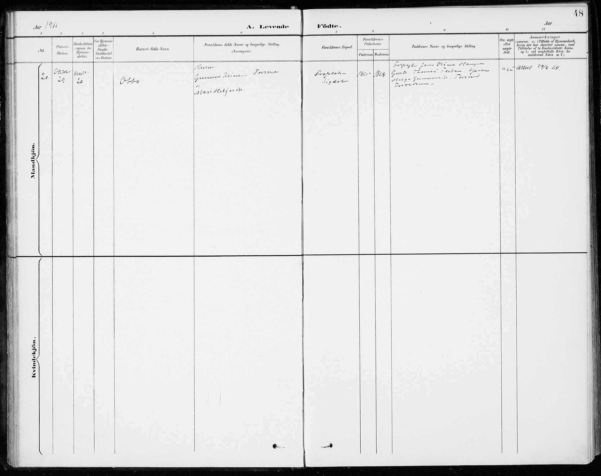 Sigdal kirkebøker, SAKO/A-245/F/Fc/L0002: Parish register (official) no. III 2, 1894-1911, p. 48