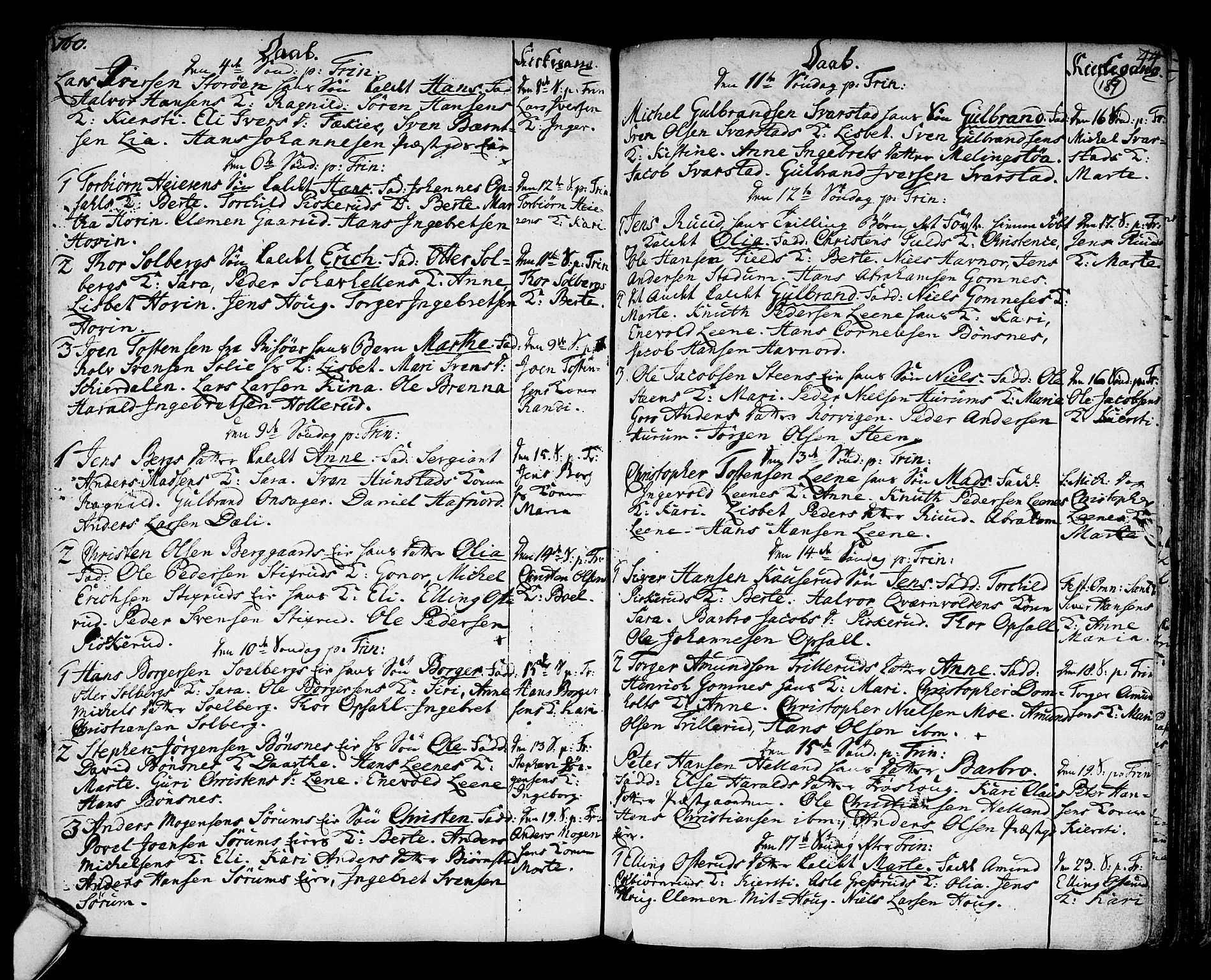 Hole kirkebøker, SAKO/A-228/F/Fa/L0001: Parish register (official) no. I 1, 1716-1765, p. 189