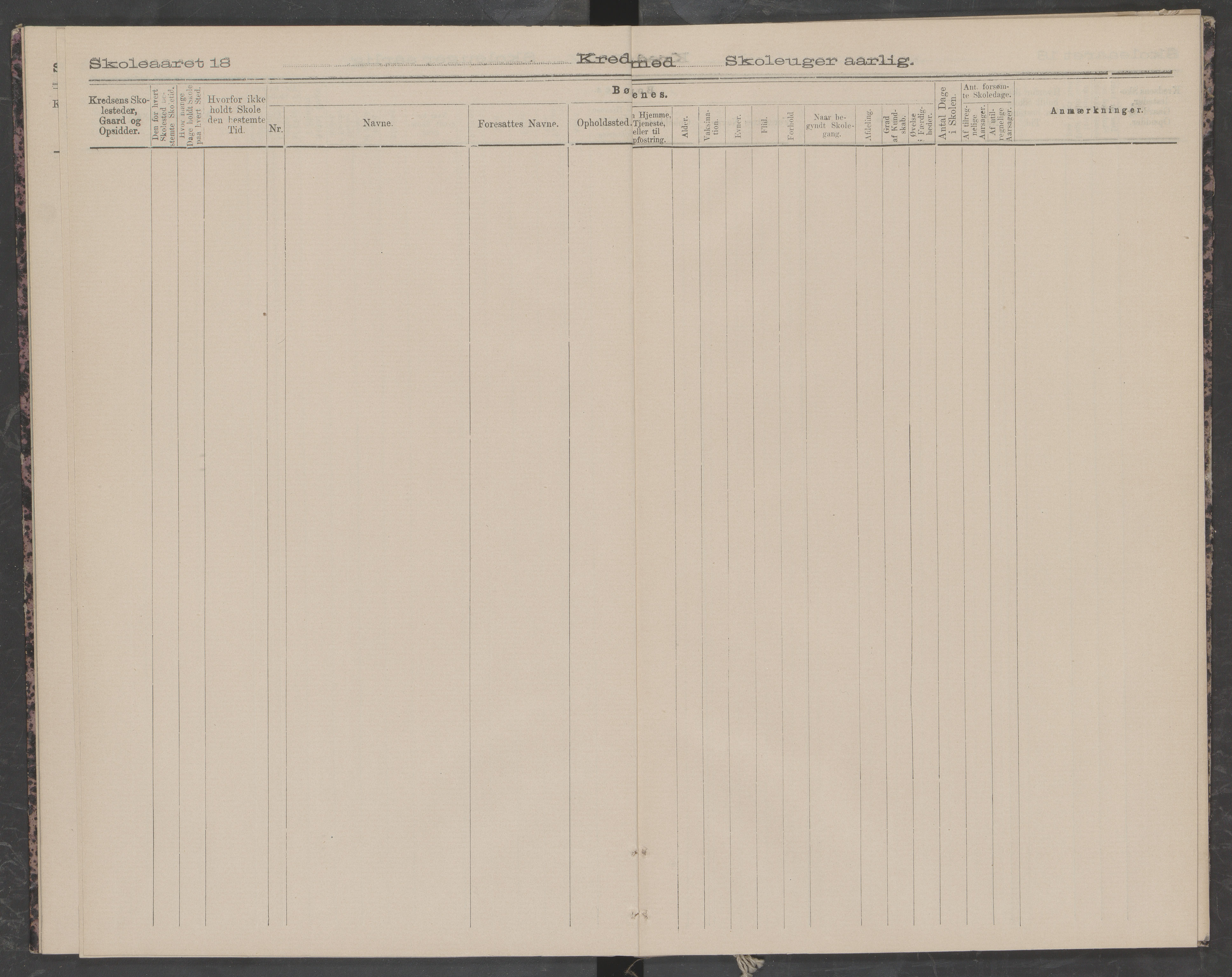 Beiarn kommune. Moldjord skolekrets, AIN/K-18390.510.14/442/L0003: Karakter/oversiktsprotokoll, 1891-1892