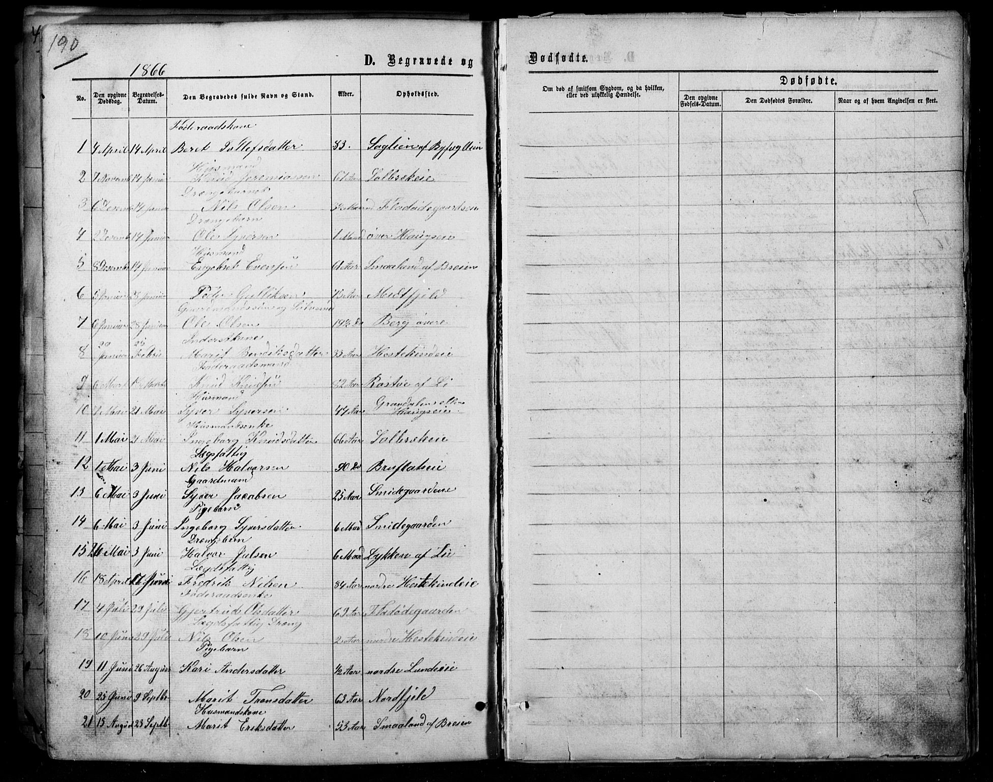 Sør-Aurdal prestekontor, AV/SAH-PREST-128/H/Ha/Hab/L0007: Parish register (copy) no. 7, 1866-1893, p. 190