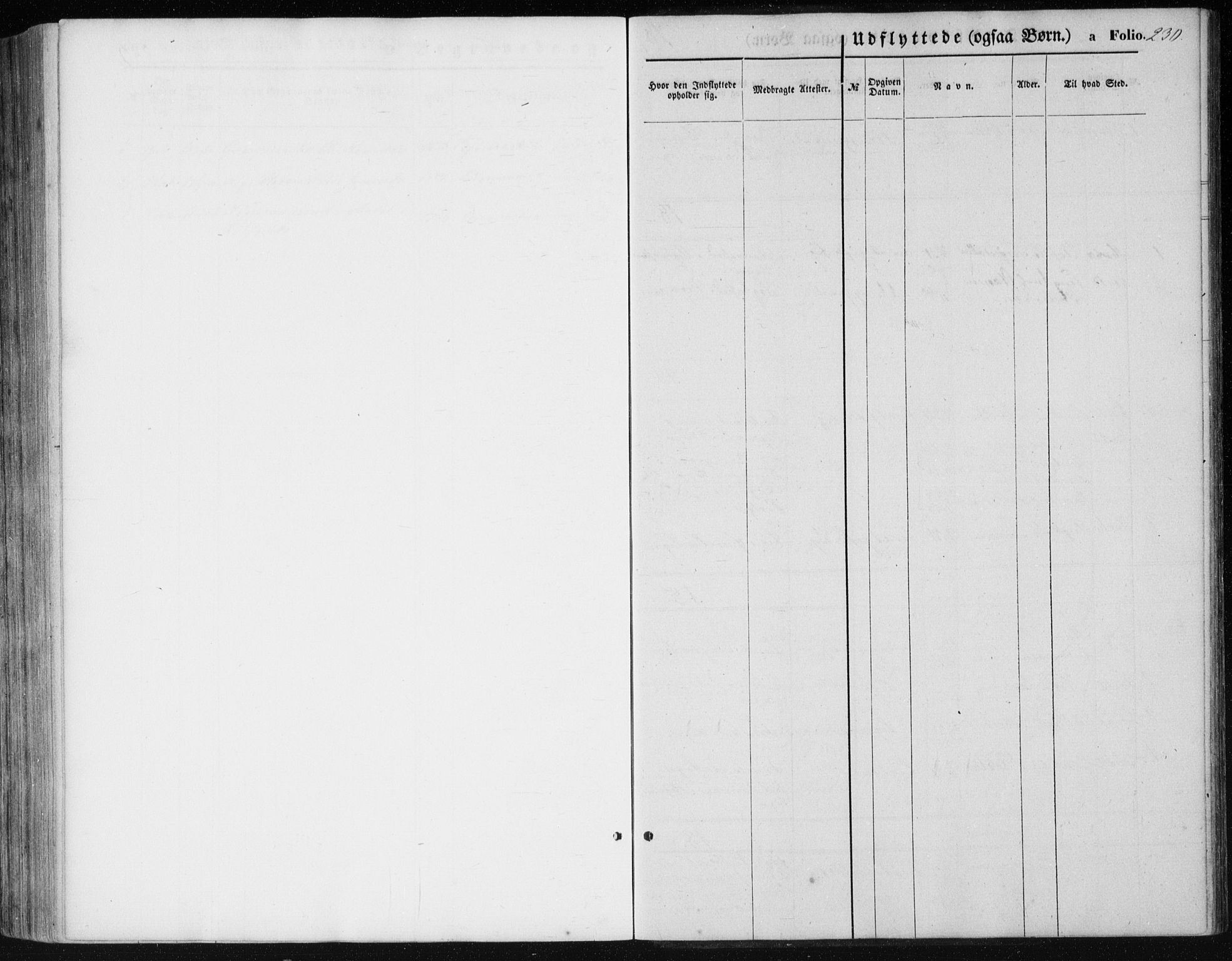 Holum sokneprestkontor, SAK/1111-0022/F/Fb/Fbc/L0002: Parish register (copy) no. B 2, 1860-1882, p. 230