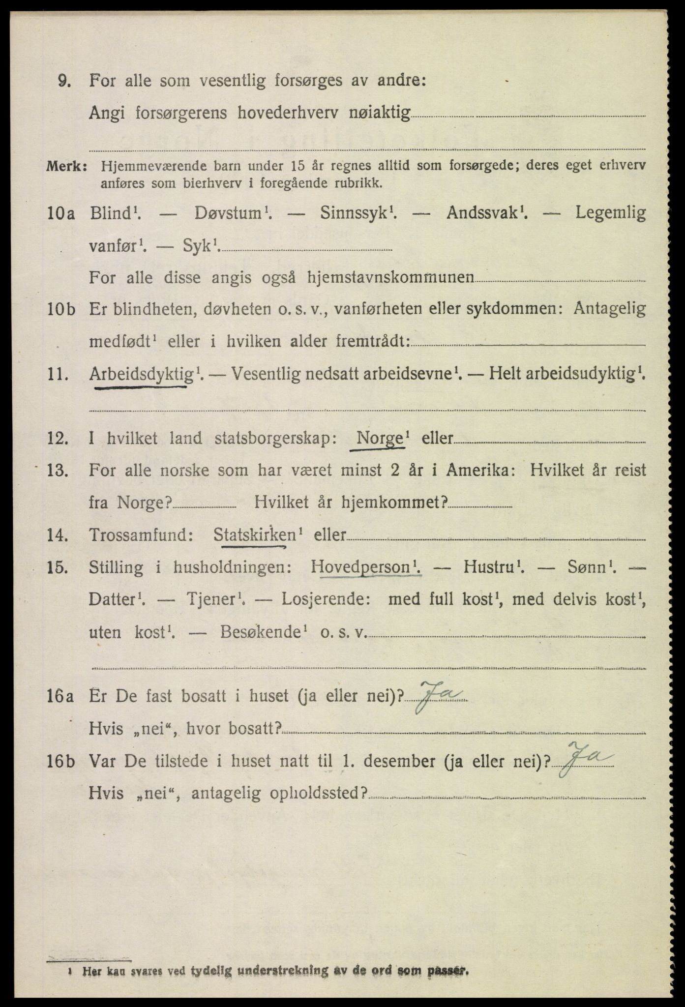 SAH, 1920 census for Jevnaker, 1920, p. 9154