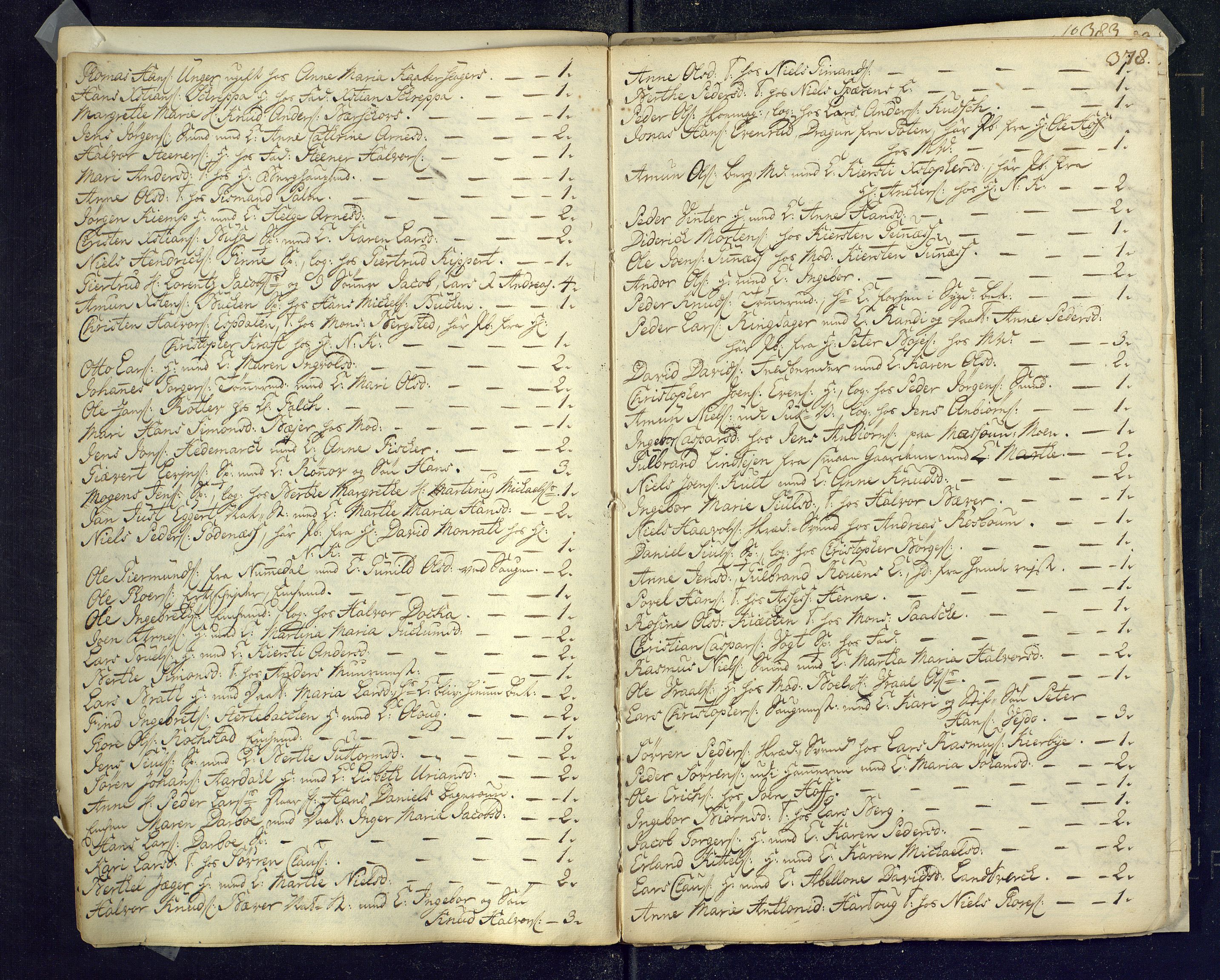 Kongsberg kirkebøker, AV/SAKO-A-22/M/Ma/L0001: Communicants register no. 1, 1731-1739, p. 378