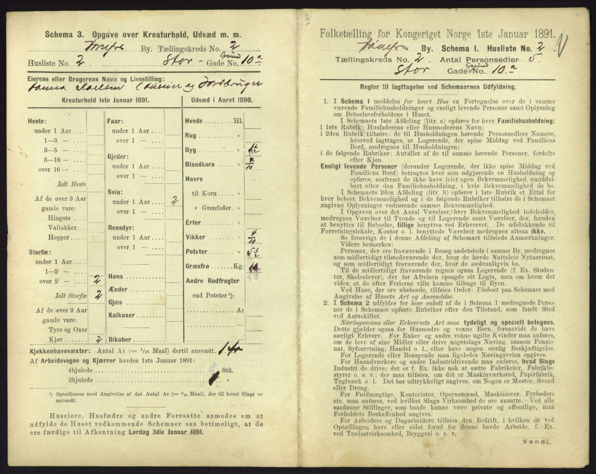 RA, 1891 census for 0601 Hønefoss, 1891, p. 89