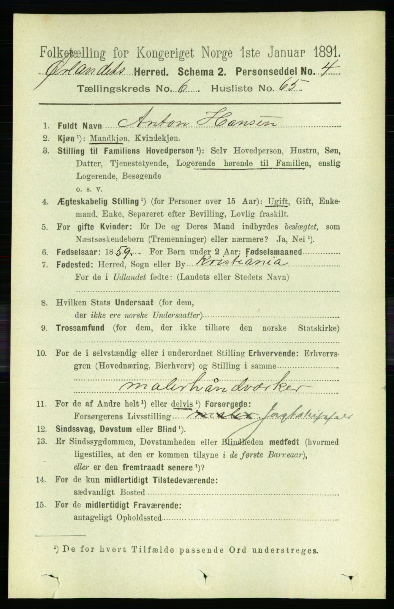 RA, 1891 census for 1621 Ørland, 1891, p. 2241