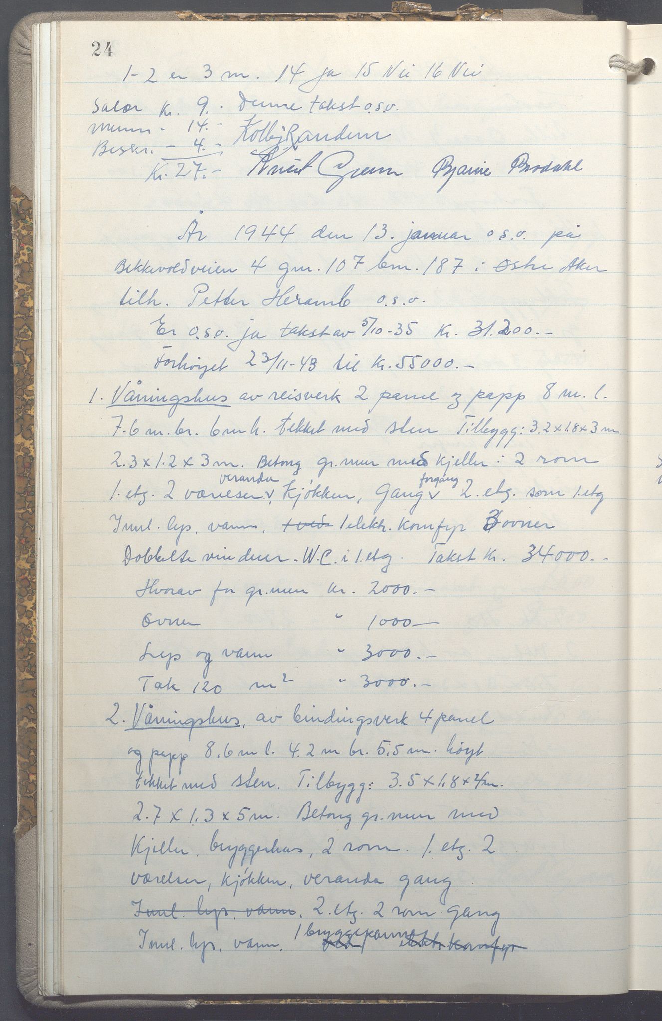 Lensmennene i Aker, OBA/A-10133/F/Fc/L0035: Branntakstprotokoll, 1943-1946, p. 24