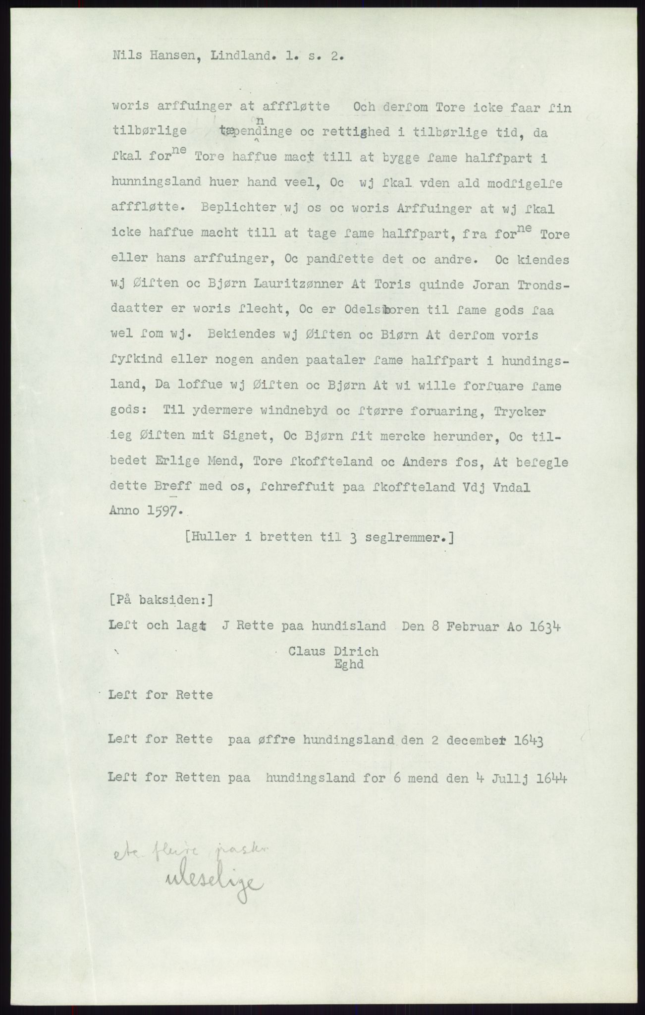 Samlinger til kildeutgivelse, Diplomavskriftsamlingen, AV/RA-EA-4053/H/Ha, p. 1980