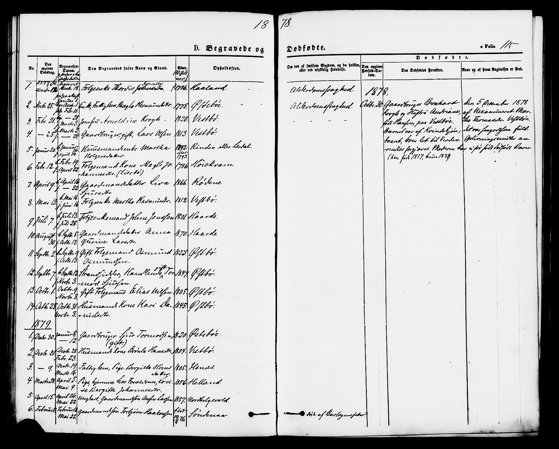 Vikedal sokneprestkontor, AV/SAST-A-101840/01/IV: Parish register (official) no. A 8, 1868-1885, p. 115