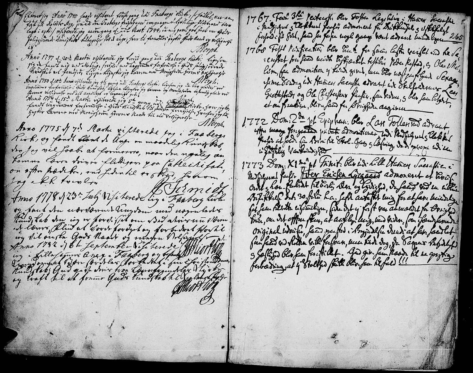 Fåberg prestekontor, SAH/PREST-086/H/Ha/Haa/L0001: Parish register (official) no. 1, 1727-1775, p. 265