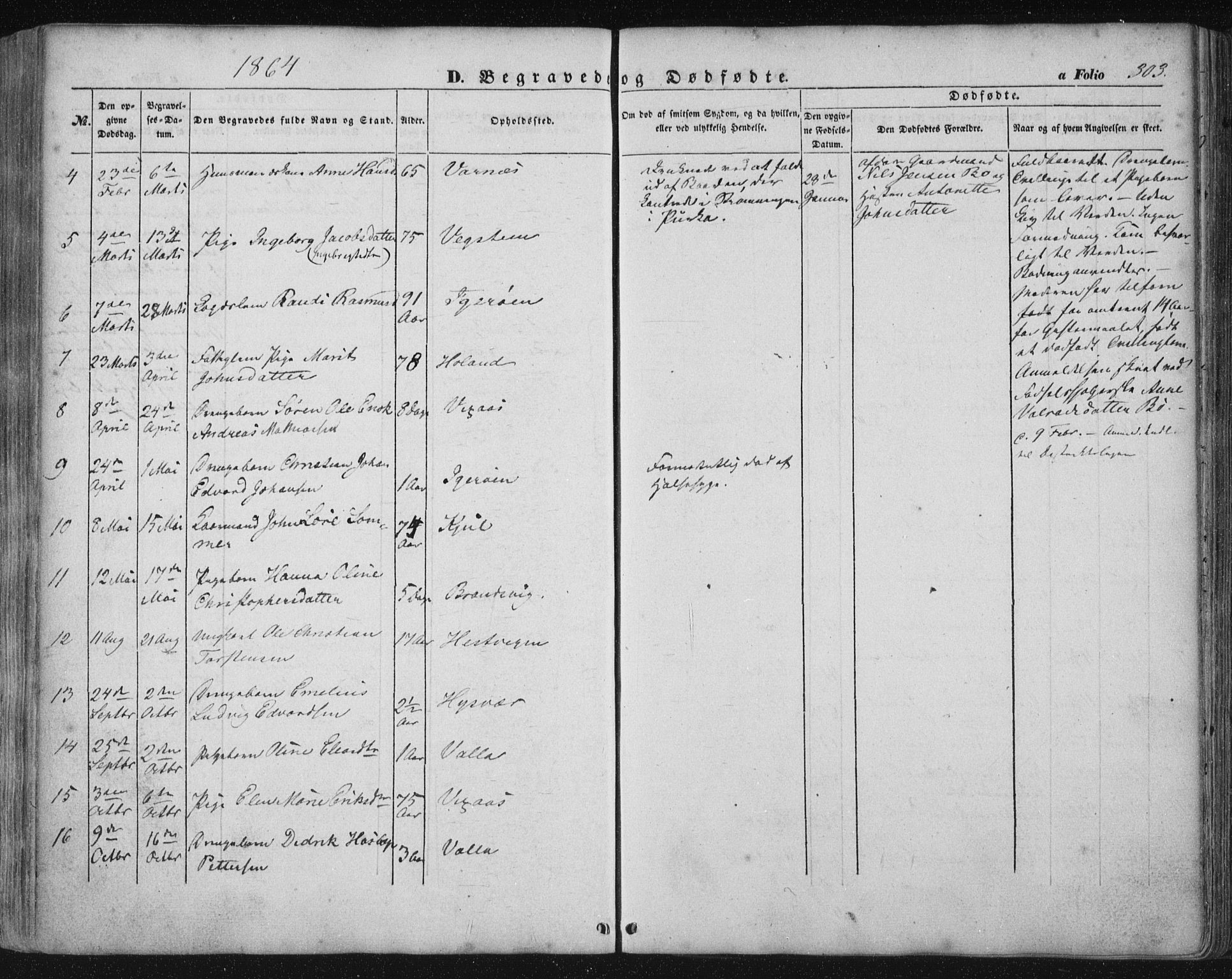 Ministerialprotokoller, klokkerbøker og fødselsregistre - Nordland, AV/SAT-A-1459/816/L0240: Parish register (official) no. 816A06, 1846-1870, p. 303