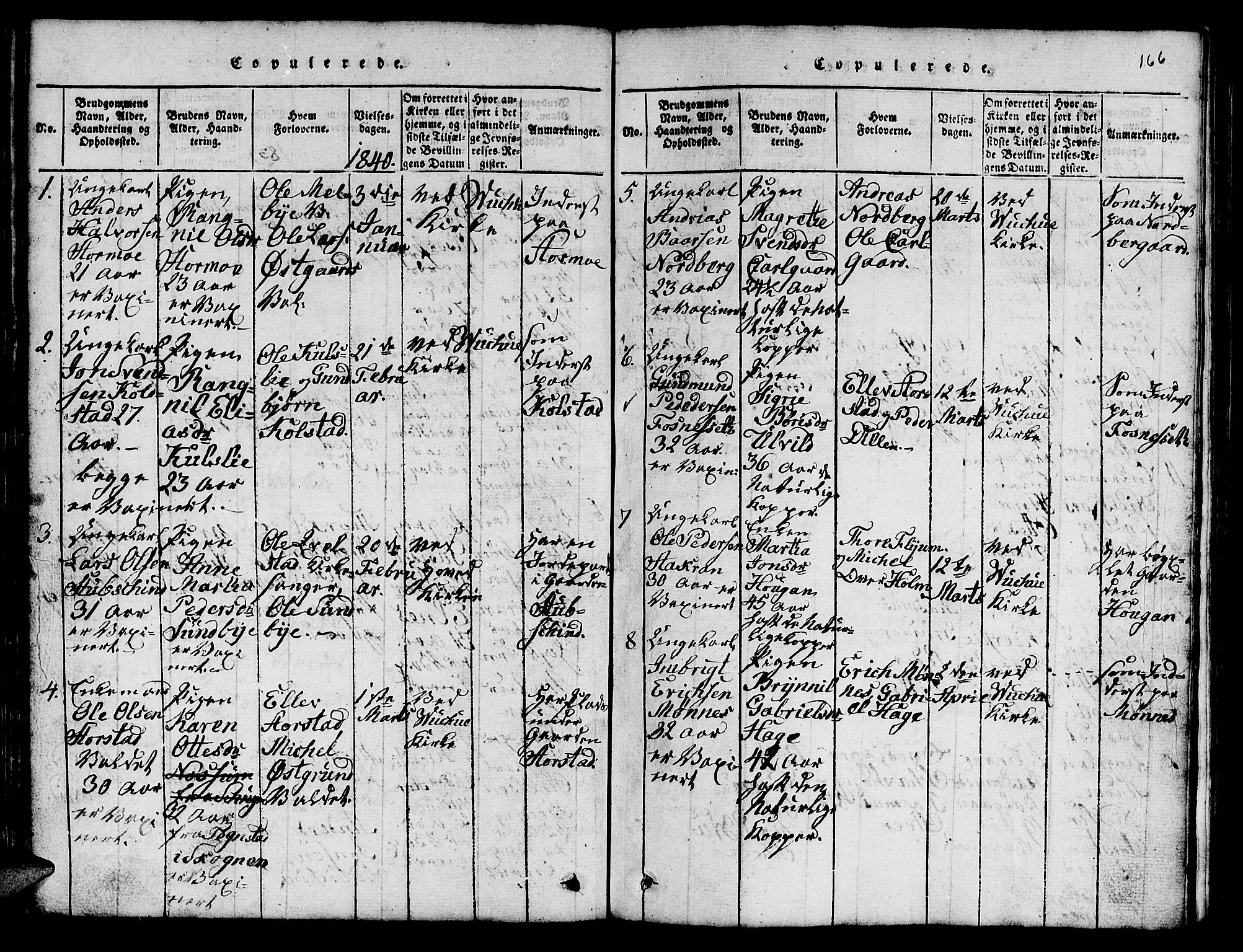 Ministerialprotokoller, klokkerbøker og fødselsregistre - Nord-Trøndelag, SAT/A-1458/724/L0265: Parish register (copy) no. 724C01, 1816-1845, p. 166