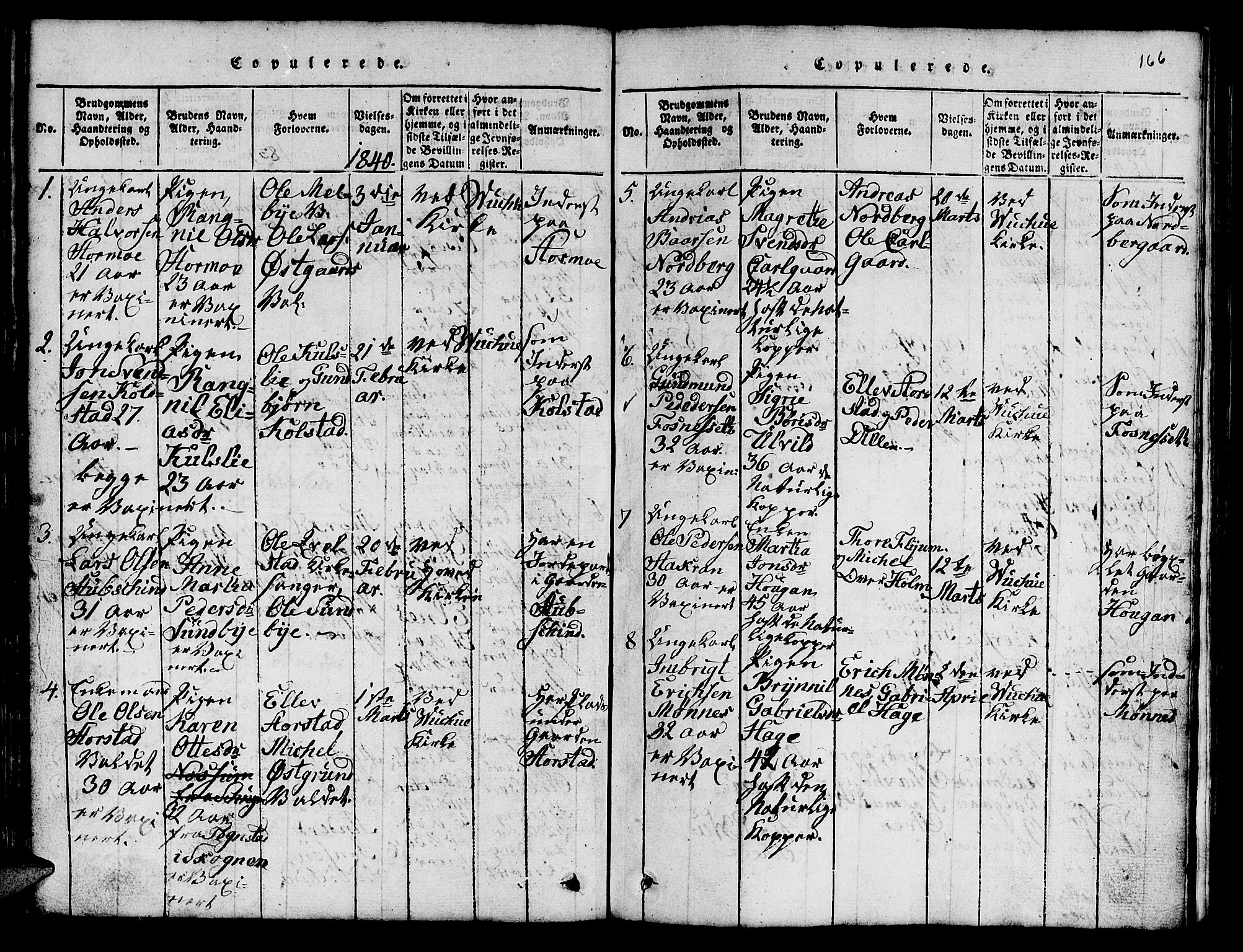 Ministerialprotokoller, klokkerbøker og fødselsregistre - Nord-Trøndelag, AV/SAT-A-1458/724/L0265: Parish register (copy) no. 724C01, 1816-1845, p. 166