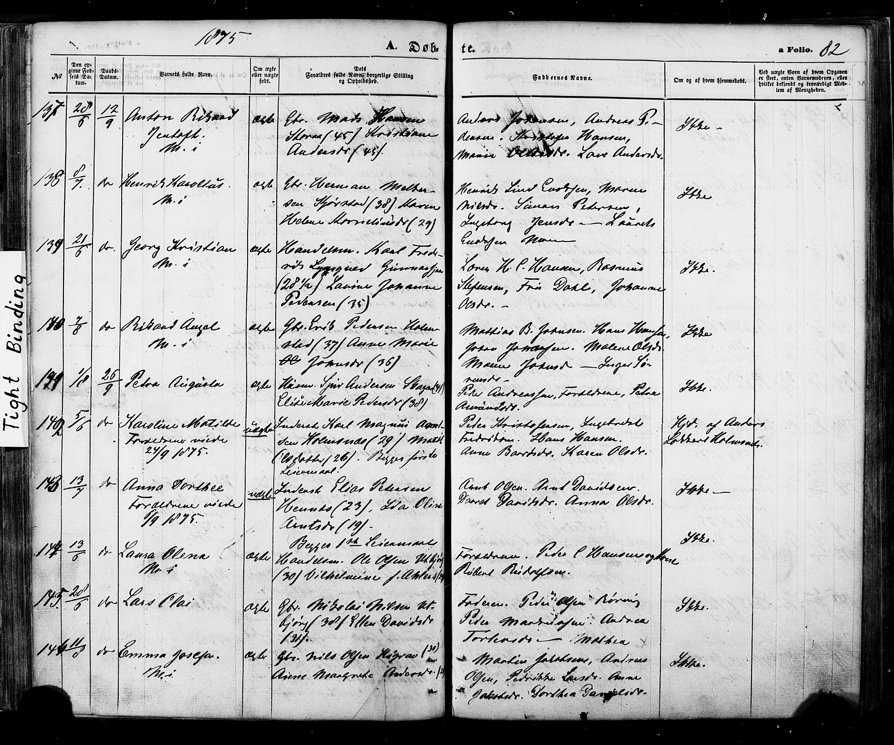 Ministerialprotokoller, klokkerbøker og fødselsregistre - Nordland, SAT/A-1459/888/L1242: Parish register (official) no. 888A08, 1870-1875, p. 82