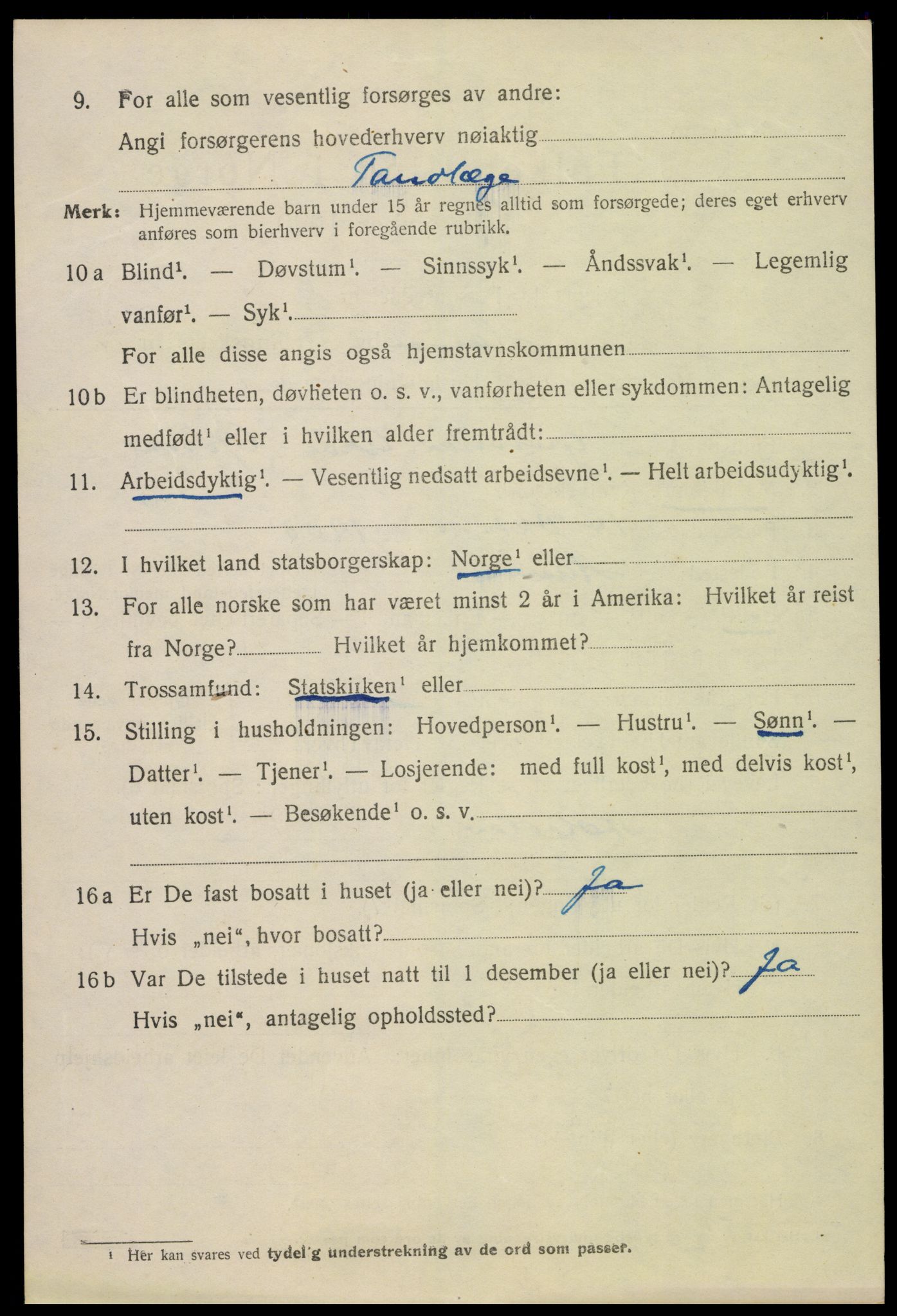 SAH, 1920 census for Hamar, 1920, p. 6086