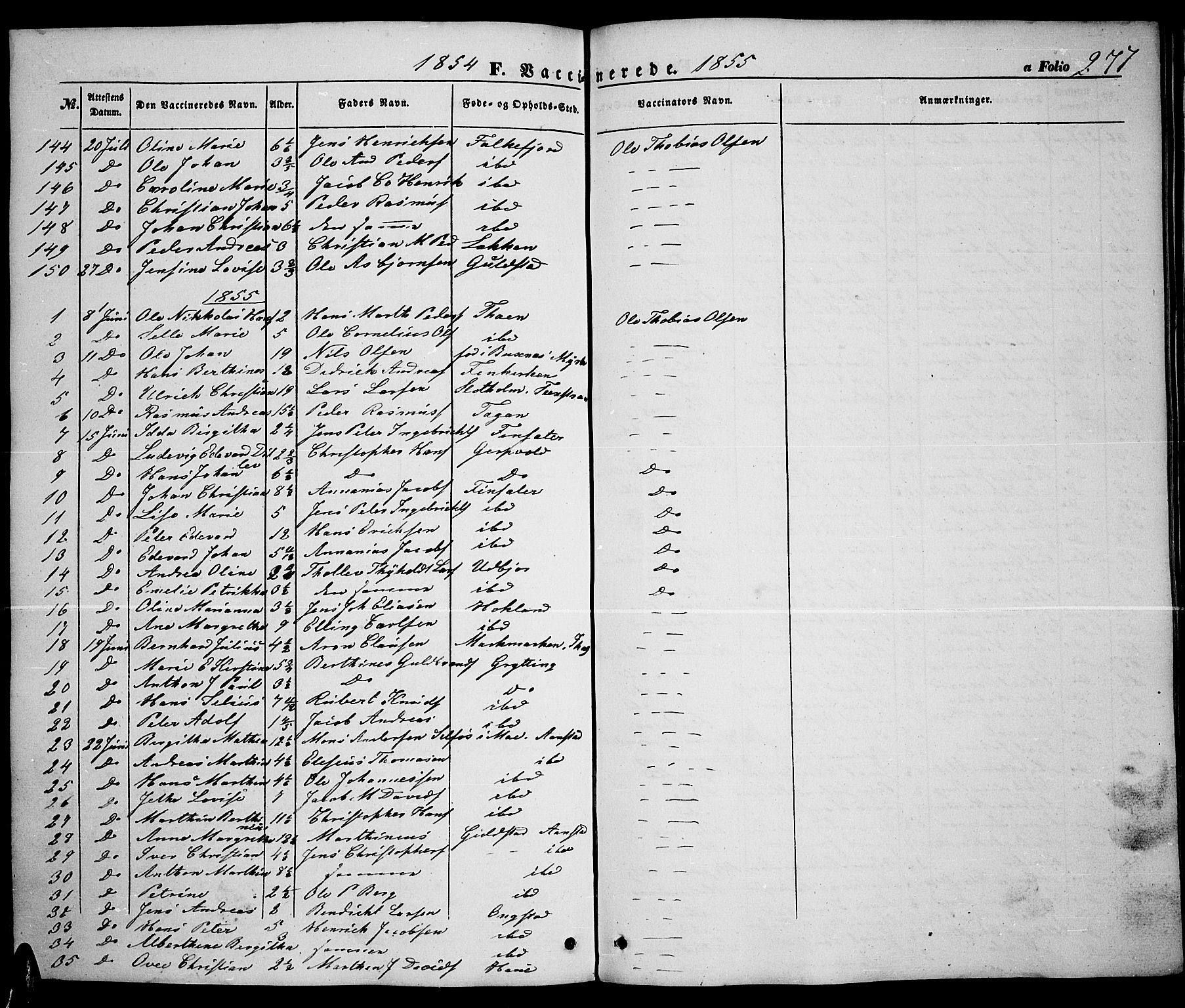 Ministerialprotokoller, klokkerbøker og fødselsregistre - Nordland, AV/SAT-A-1459/888/L1265: Parish register (copy) no. 888C03, 1850-1863, p. 277