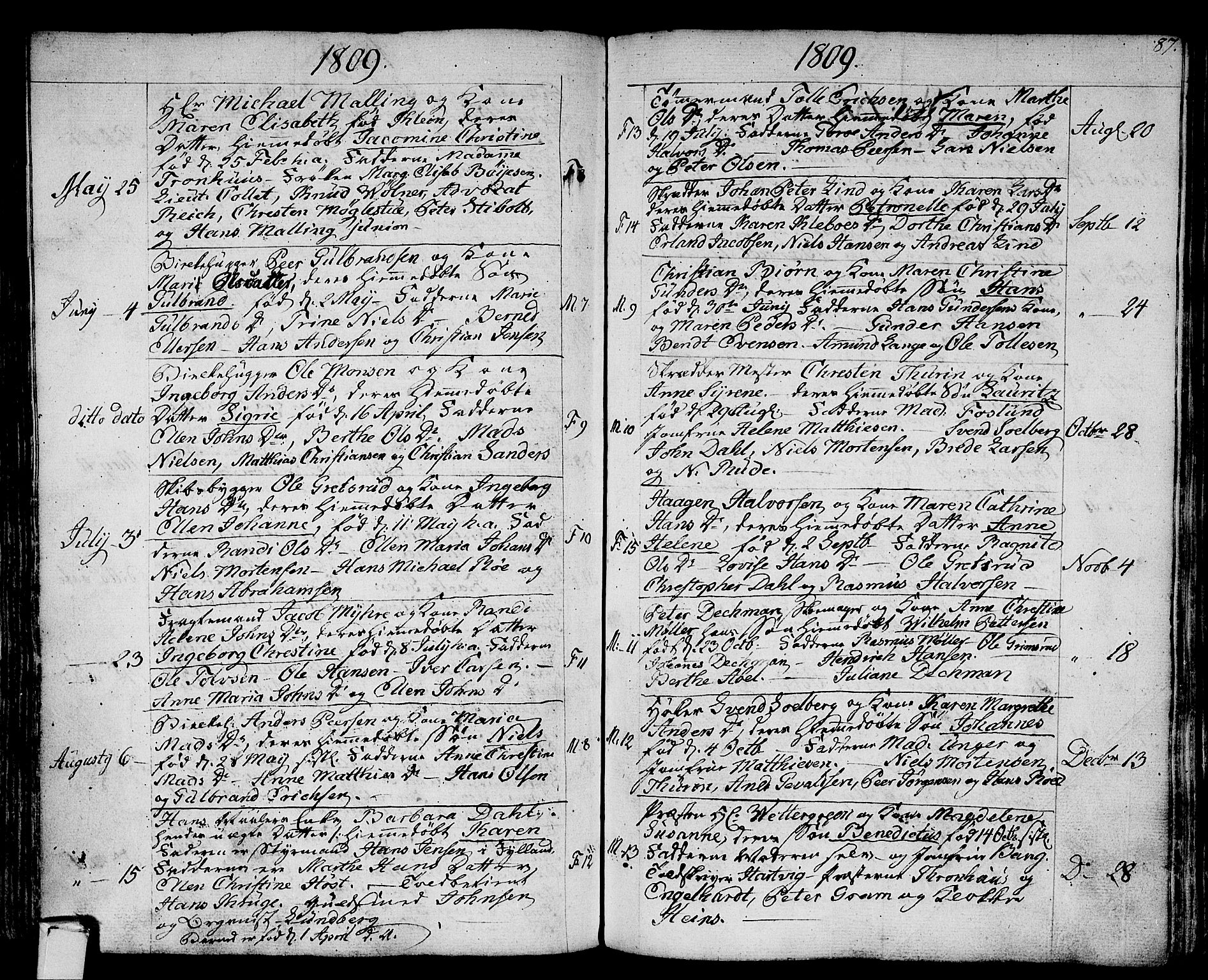 Strømsø kirkebøker, AV/SAKO-A-246/F/Fa/L0010: Parish register (official) no. I 10, 1792-1822, p. 87