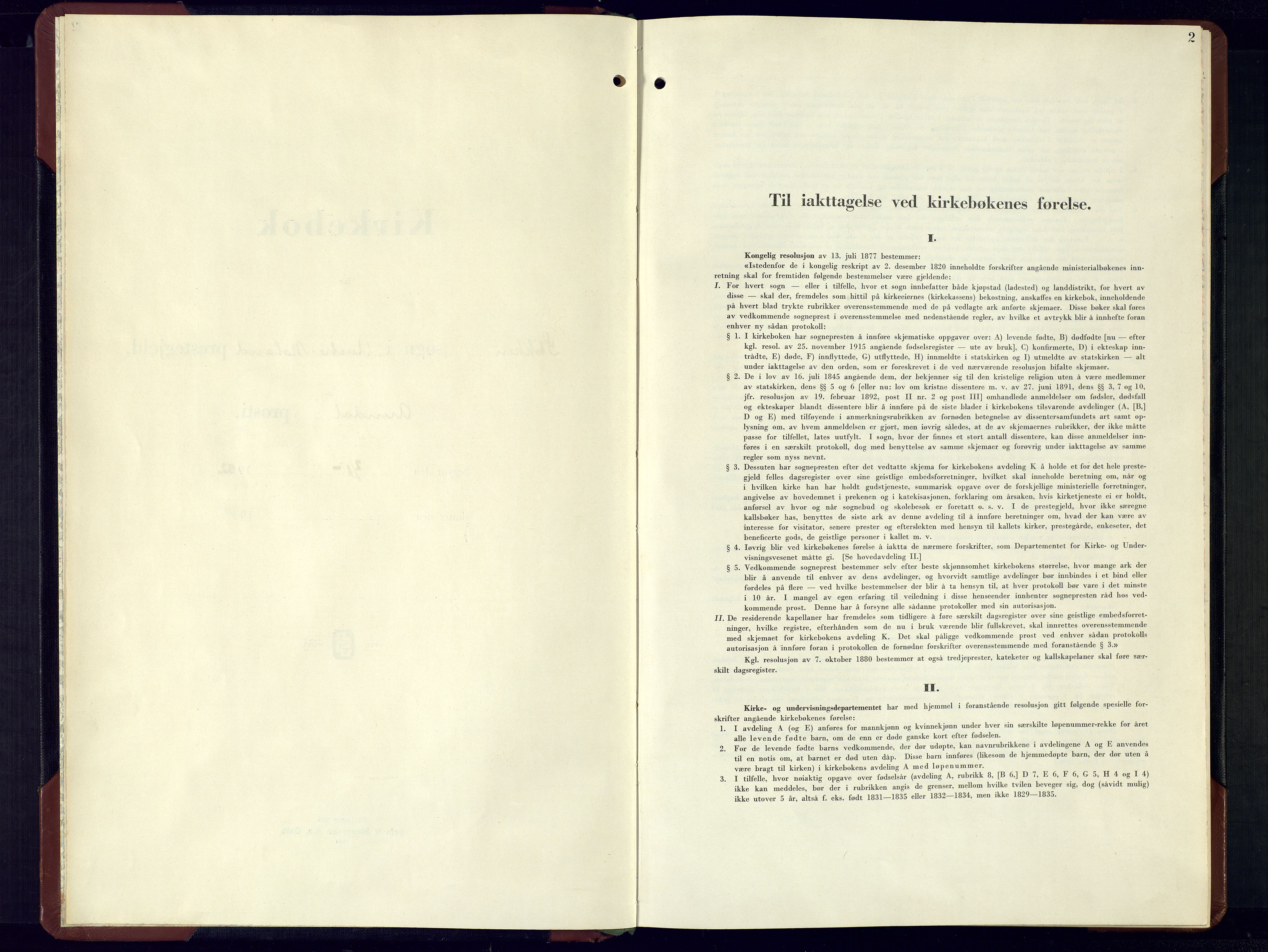 Austre Moland sokneprestkontor, SAK/1111-0001/F/Fb/Fbb/L0003: Parish register (copy) no. B-3, 1952-1966, p. 2