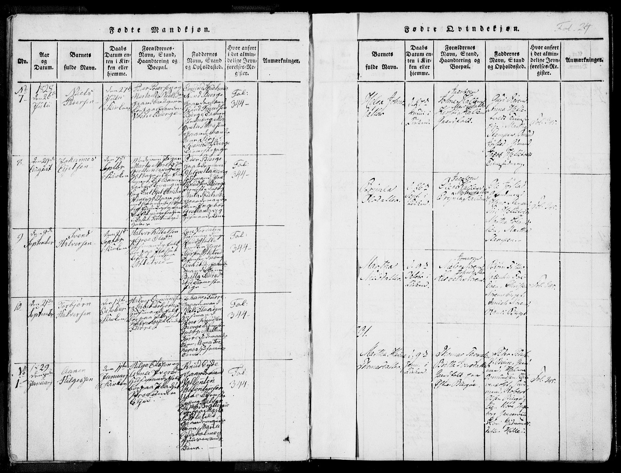 Nedstrand sokneprestkontor, AV/SAST-A-101841/01/IV: Parish register (official) no. A 7, 1816-1870, p. 24