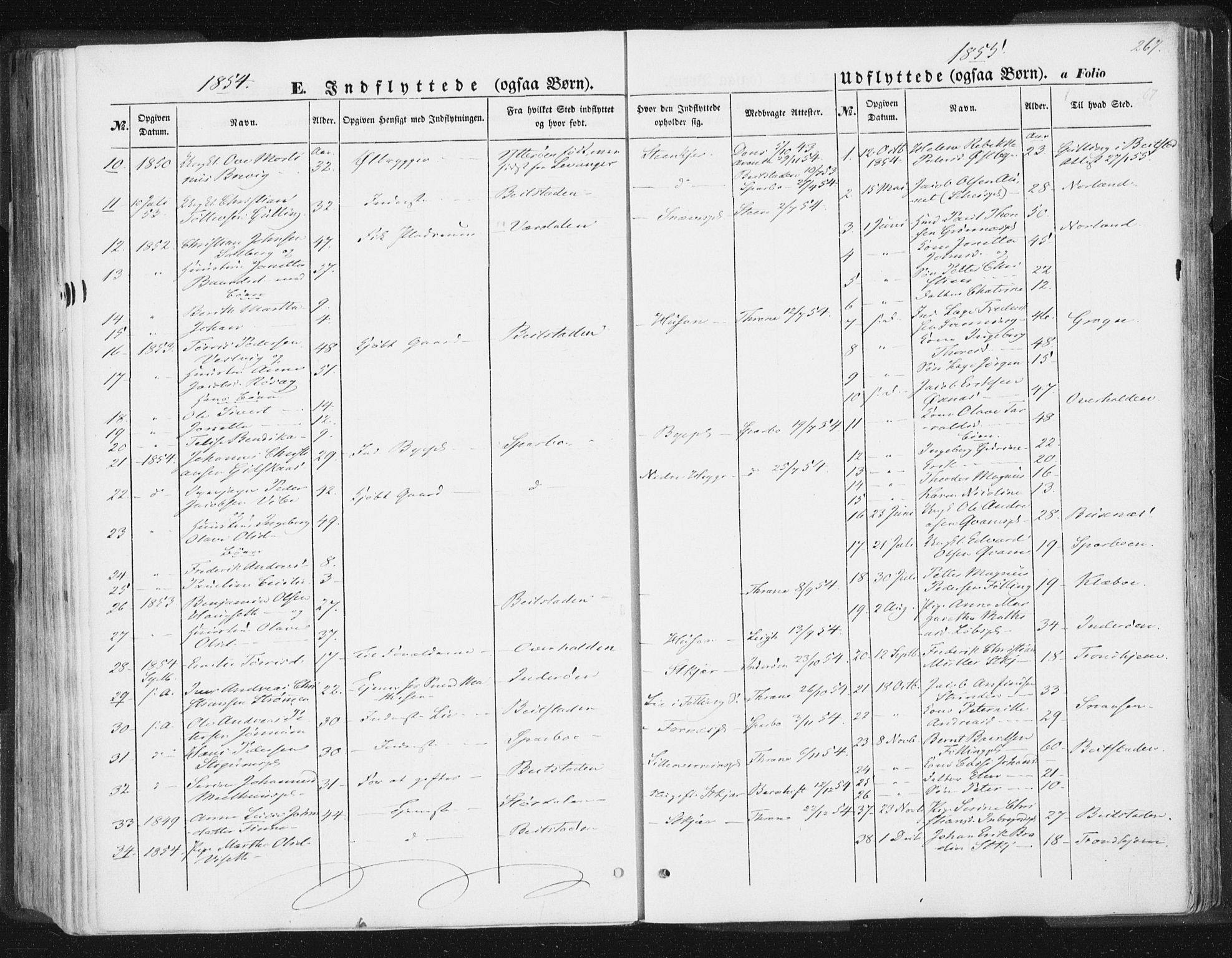 Ministerialprotokoller, klokkerbøker og fødselsregistre - Nord-Trøndelag, SAT/A-1458/746/L0446: Parish register (official) no. 746A05, 1846-1859, p. 267
