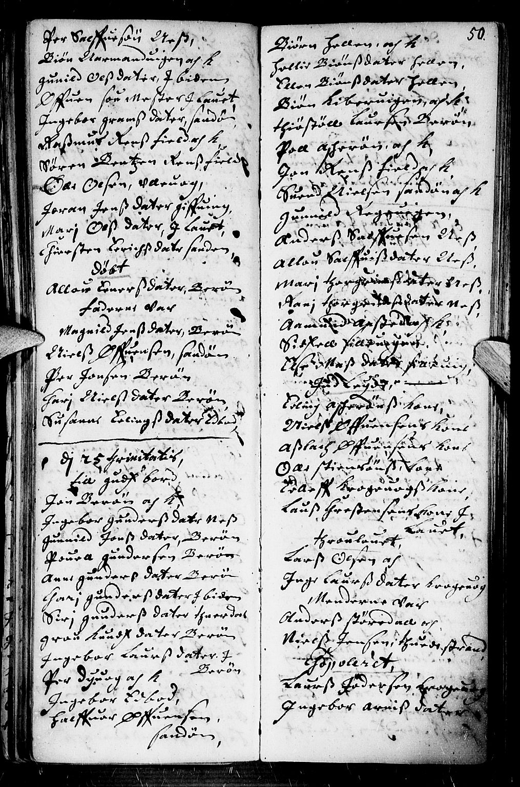 Dypvåg sokneprestkontor, AV/SAK-1111-0007/F/Fb/Fba/L0001: Parish register (copy) no. B 1, 1699-1706, p. 50