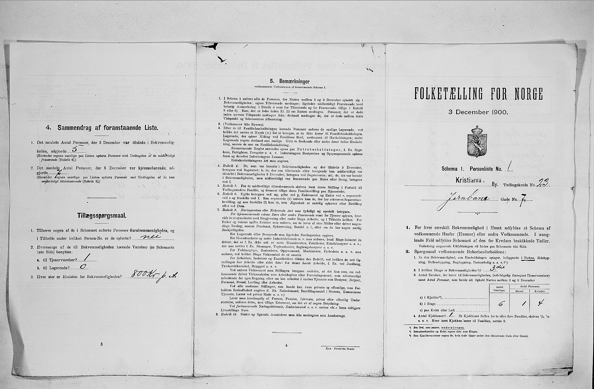 SAO, 1900 census for Kristiania, 1900, p. 43803