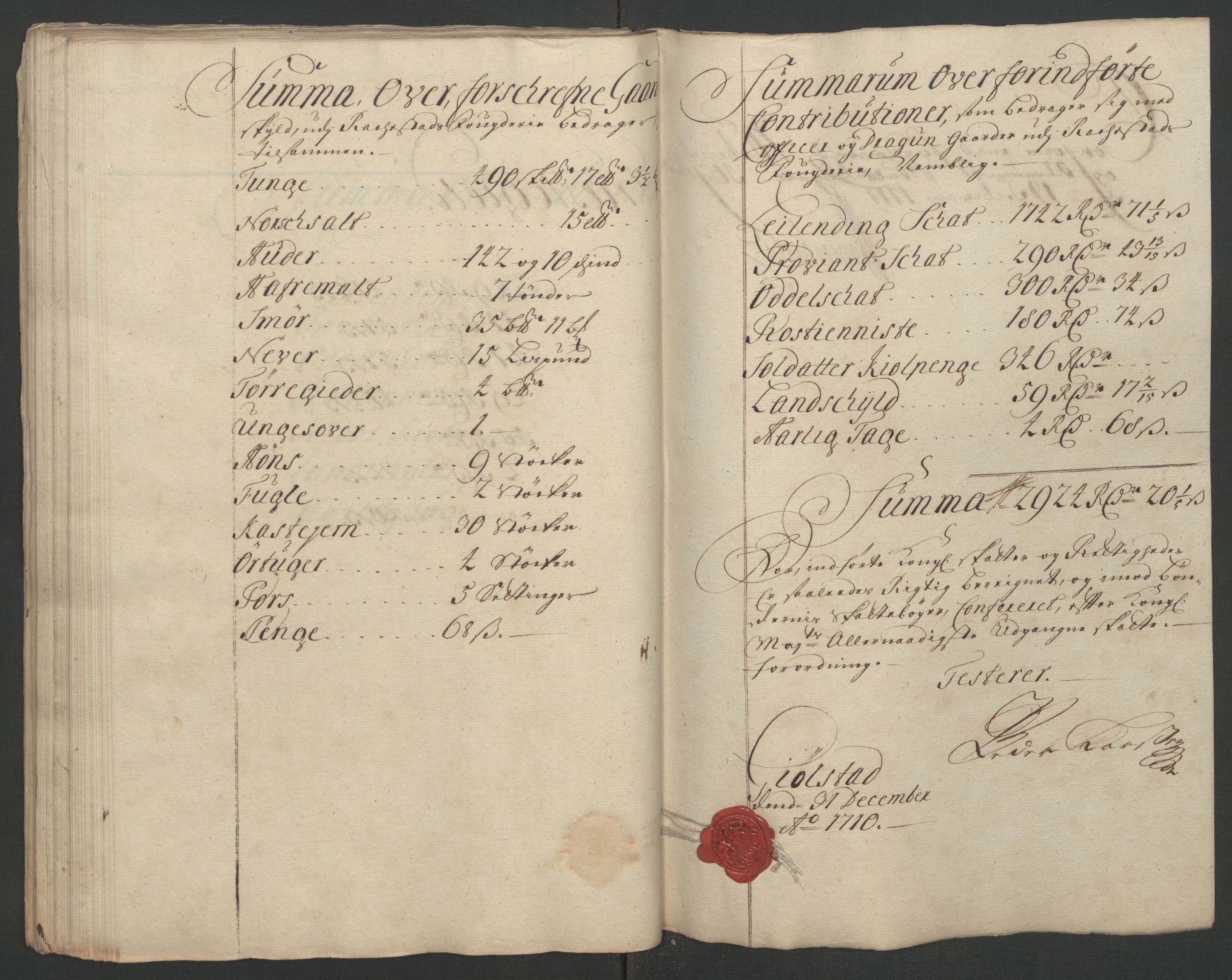 Rentekammeret inntil 1814, Reviderte regnskaper, Fogderegnskap, AV/RA-EA-4092/R07/L0302: Fogderegnskap Rakkestad, Heggen og Frøland, 1710, p. 123