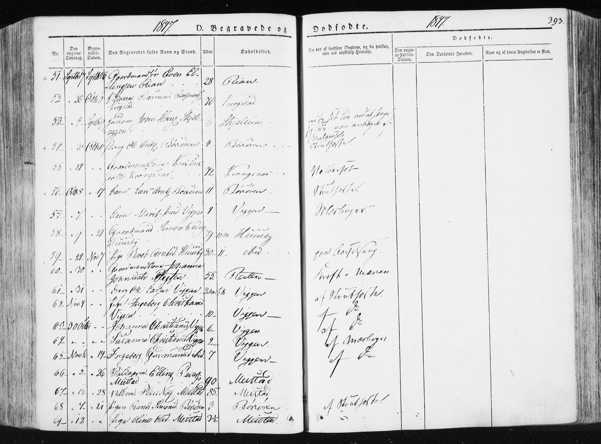 Ministerialprotokoller, klokkerbøker og fødselsregistre - Sør-Trøndelag, SAT/A-1456/665/L0771: Parish register (official) no. 665A06, 1830-1856, p. 393