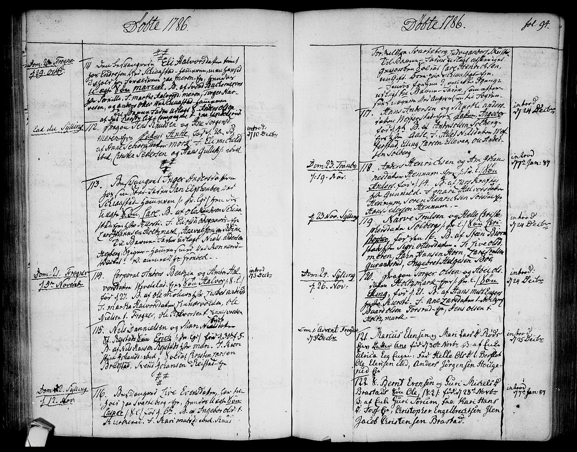 Lier kirkebøker, SAKO/A-230/F/Fa/L0006: Parish register (official) no. I 6, 1777-1794, p. 94