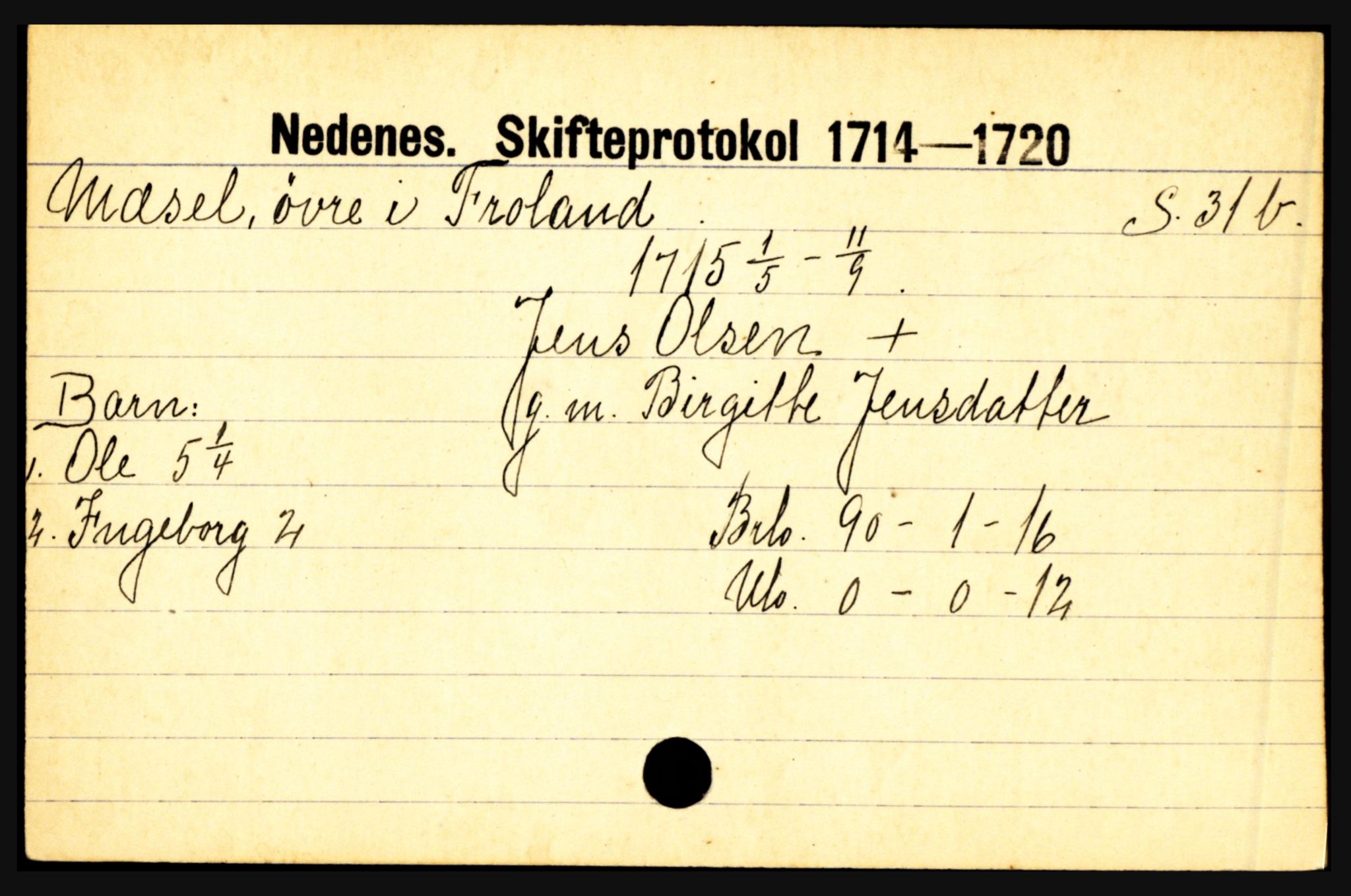 Nedenes sorenskriveri før 1824, AV/SAK-1221-0007/H, p. 20585