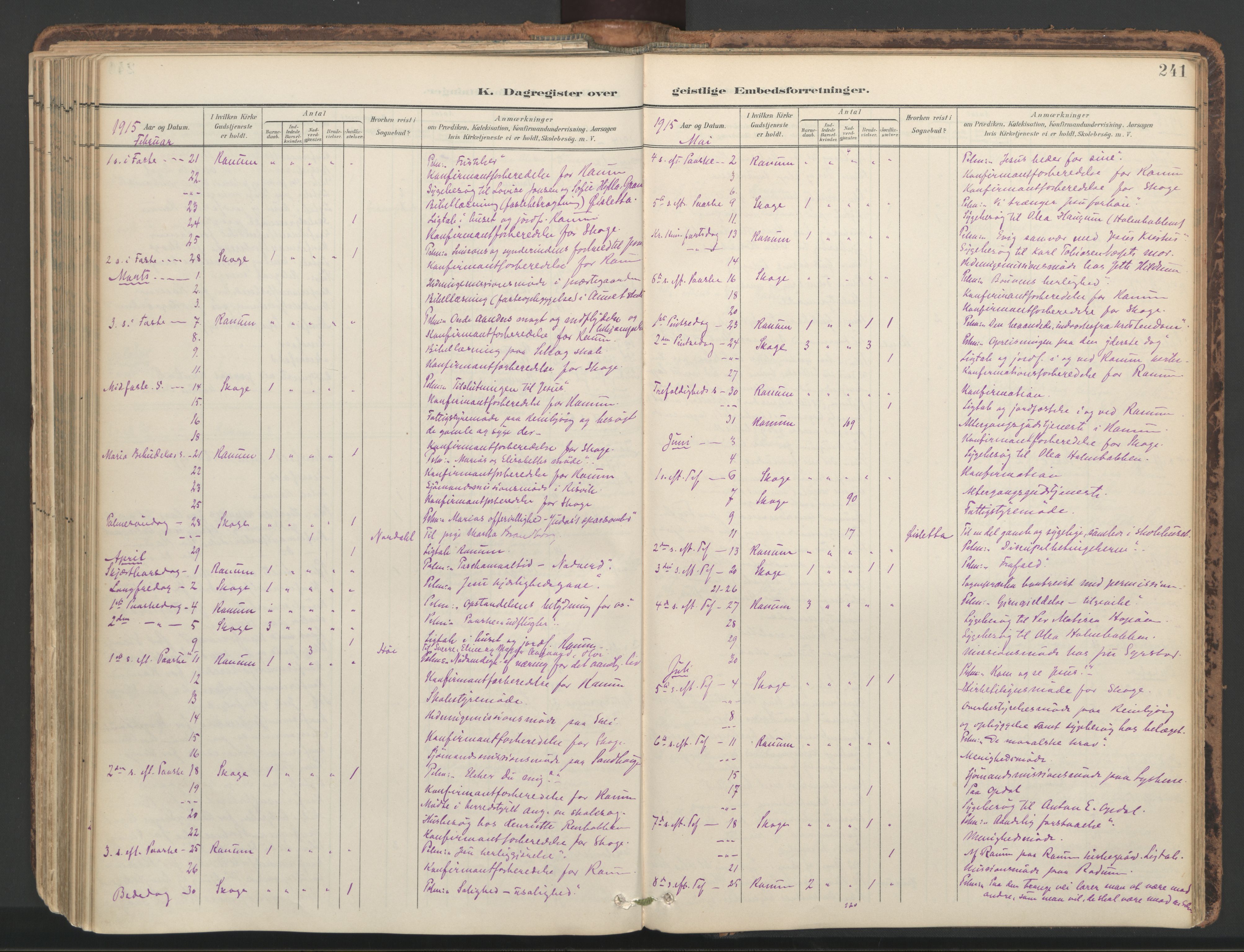 Ministerialprotokoller, klokkerbøker og fødselsregistre - Nord-Trøndelag, AV/SAT-A-1458/764/L0556: Parish register (official) no. 764A11, 1897-1924, p. 241