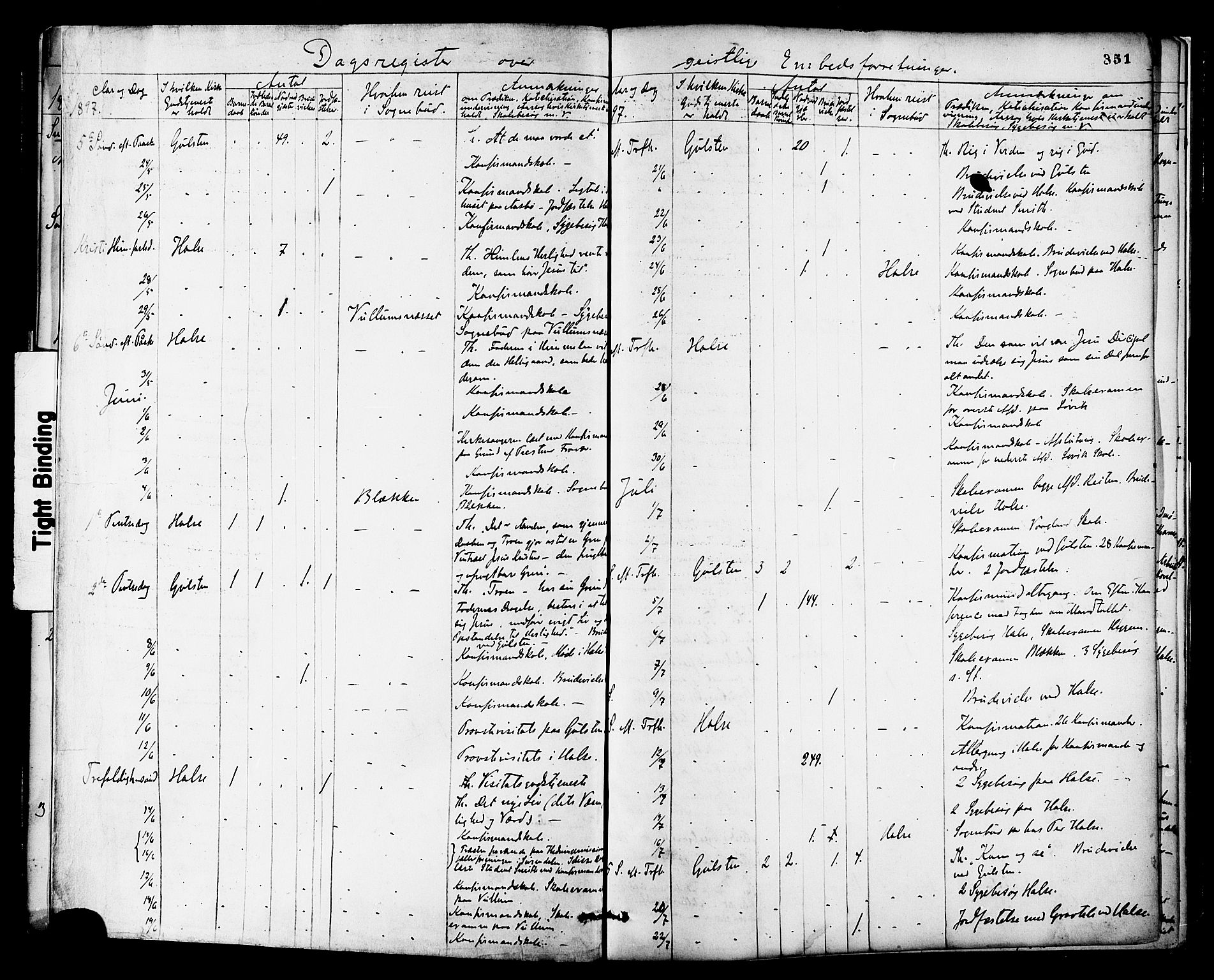 Ministerialprotokoller, klokkerbøker og fødselsregistre - Møre og Romsdal, AV/SAT-A-1454/576/L0885: Parish register (official) no. 576A03, 1880-1898, p. 351