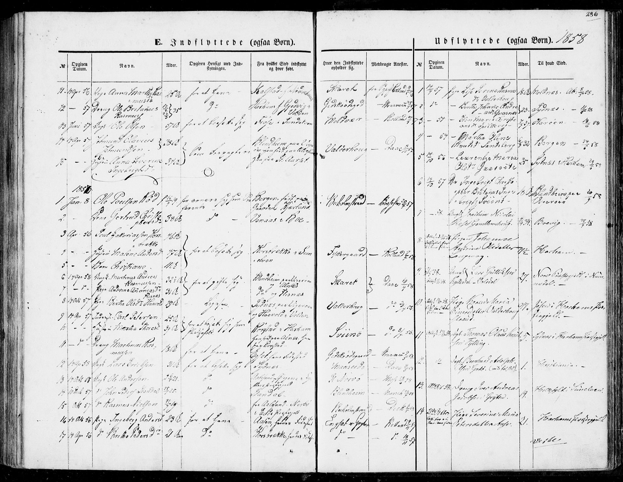 Ministerialprotokoller, klokkerbøker og fødselsregistre - Møre og Romsdal, AV/SAT-A-1454/528/L0397: Parish register (official) no. 528A08, 1848-1858, p. 286