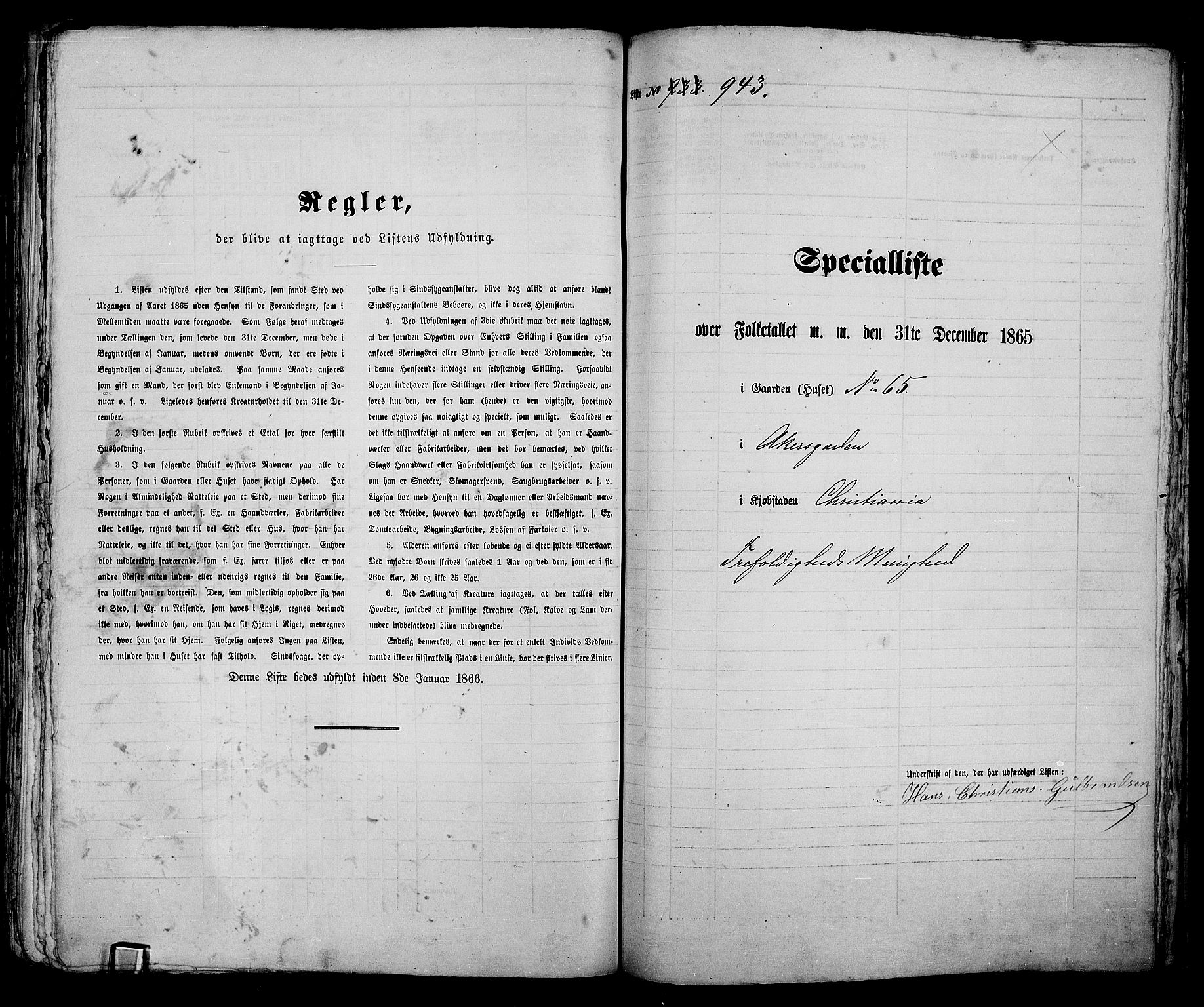 RA, 1865 census for Kristiania, 1865, p. 2127