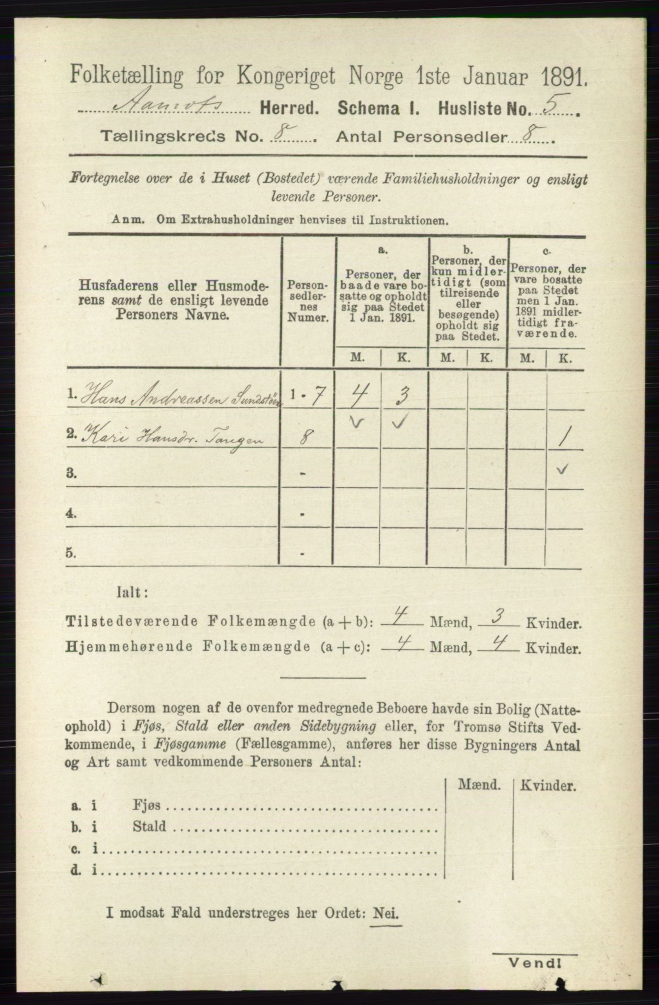 RA, 1891 census for 0429 Åmot, 1891, p. 3306