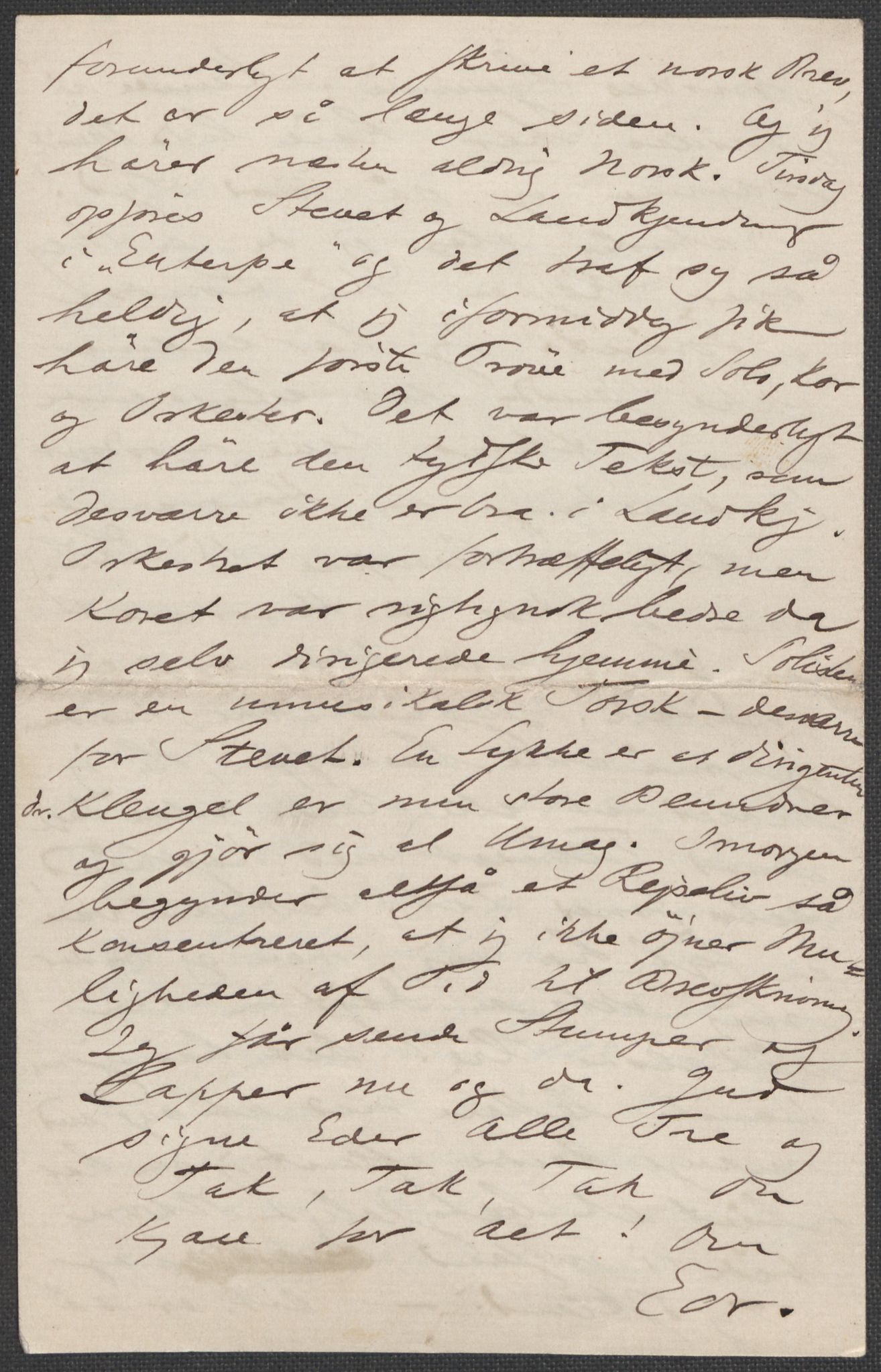 Beyer, Frants, AV/RA-PA-0132/F/L0001: Brev fra Edvard Grieg til Frantz Beyer og "En del optegnelser som kan tjene til kommentar til brevene" av Marie Beyer, 1872-1907, p. 82