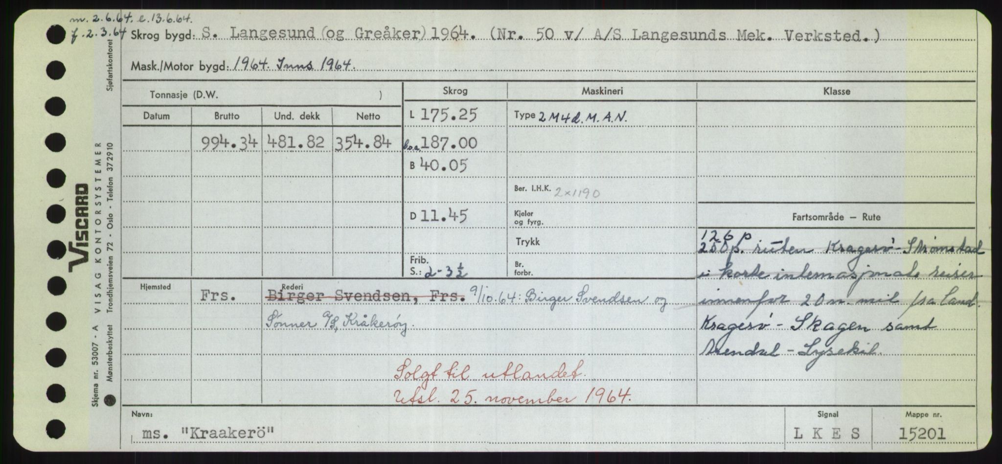 Sjøfartsdirektoratet med forløpere, Skipsmålingen, AV/RA-S-1627/H/Hd/L0021: Fartøy, Kor-Kår, p. 245