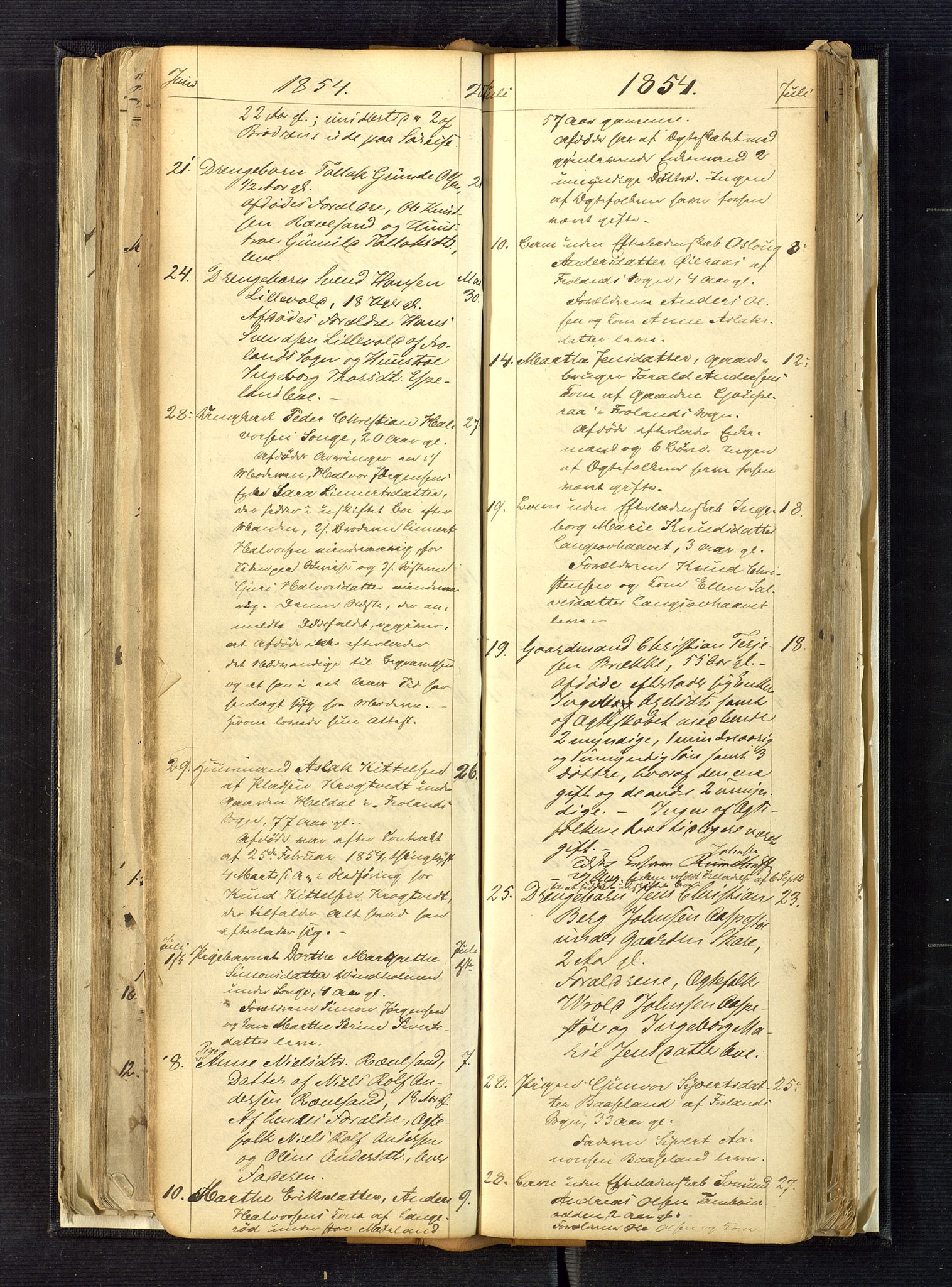 Nedenes sorenskriveri, AV/SAK-1221-0006/H/Ha/L0001: Dødsfallsfortegnelse nr 1, 1840-1863
