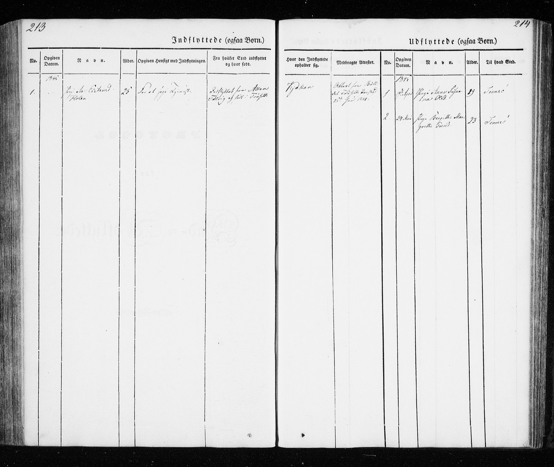 Skjervøy sokneprestkontor, AV/SATØ-S-1300/H/Ha/Haa/L0005kirke: Parish register (official) no. 5, 1838-1847, p. 214