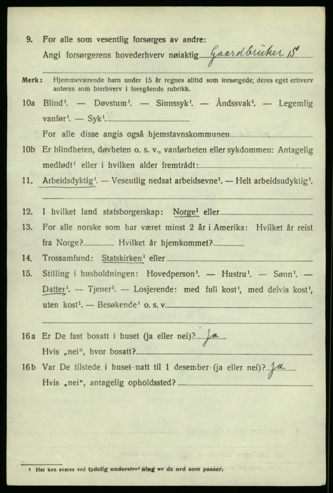 SAB, 1920 census for Austrheim, 1920, p. 1271