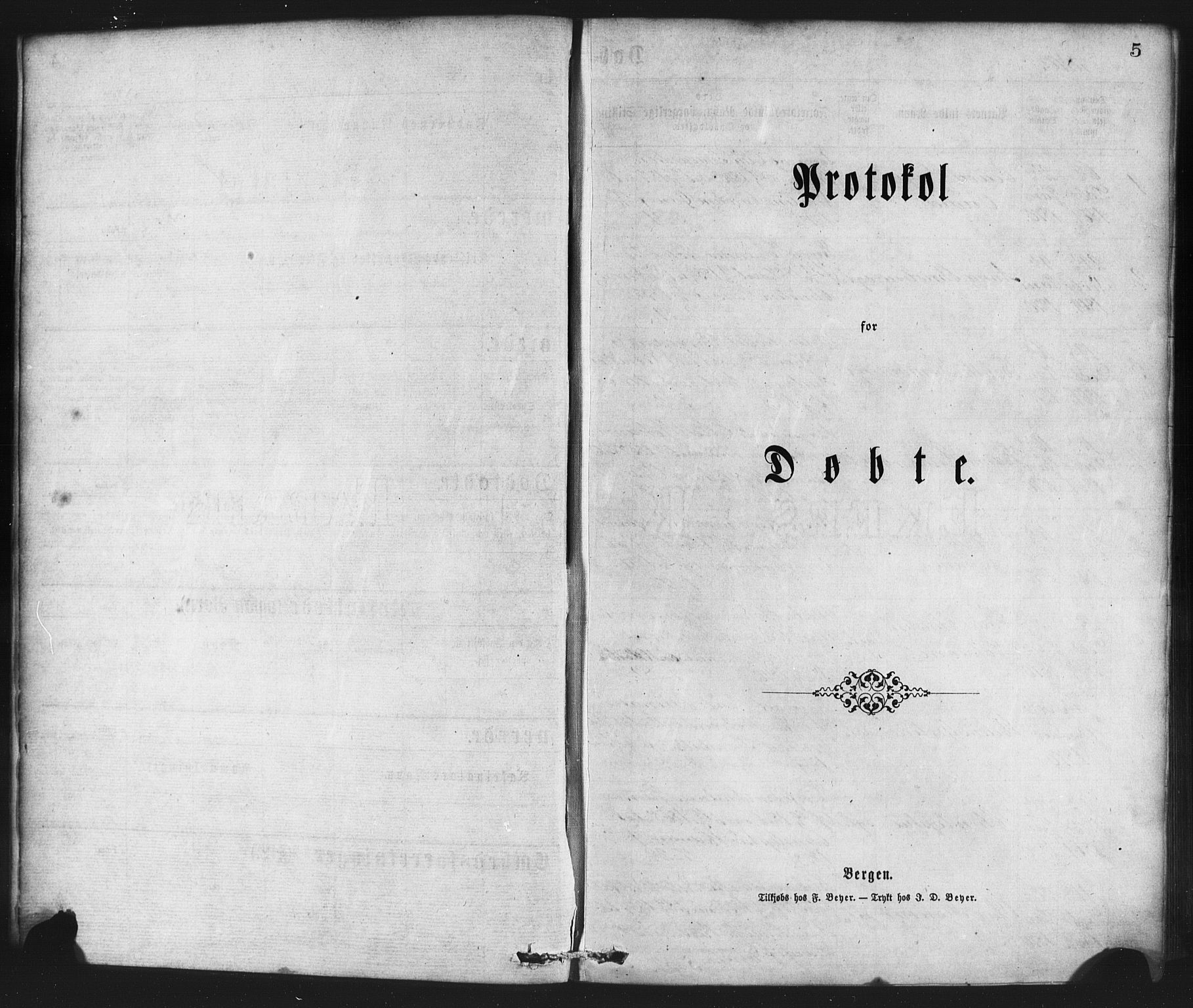 Nykirken Sokneprestembete, AV/SAB-A-77101/H/Haa/L0017: Parish register (official) no. B 4, 1870-1884, p. 5